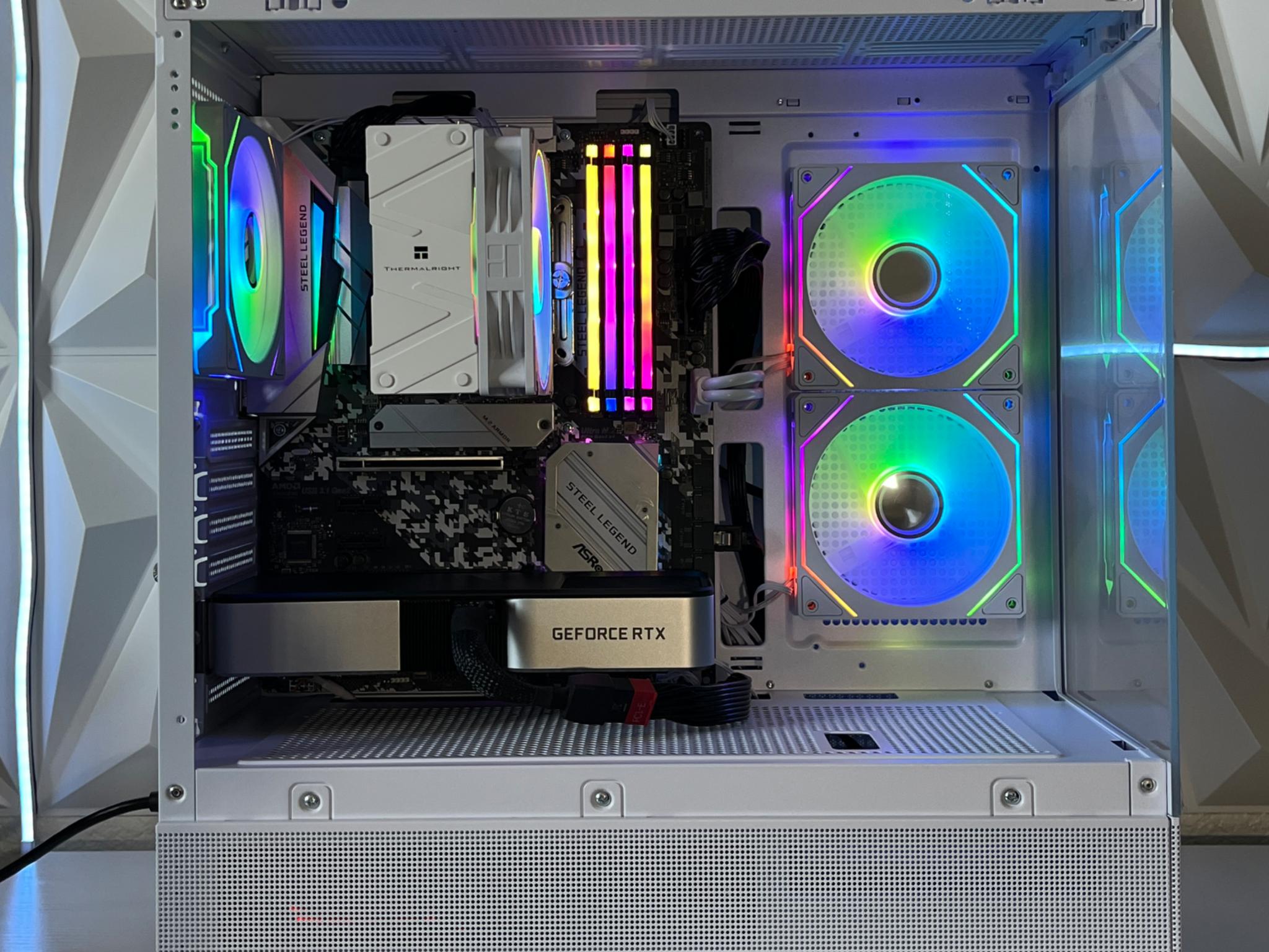 RTX 3060 Ti 8GB, Ryzen 5 5600X, 32GB RAM | White RGB Gaming Computer/PC
