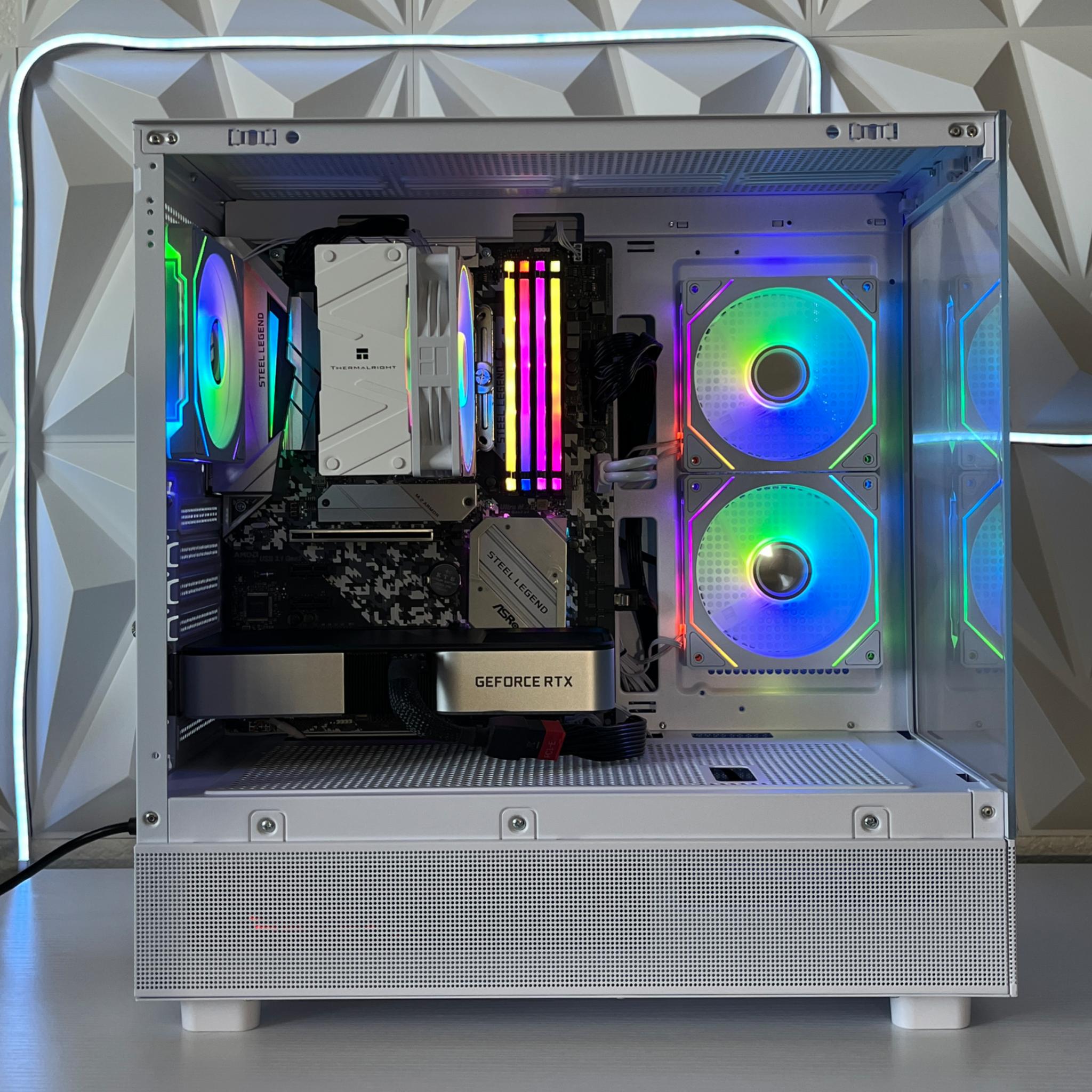 RTX 3060 Ti 8GB, Ryzen 5 5600X, 32GB RAM | White RGB Gaming Computer/PC