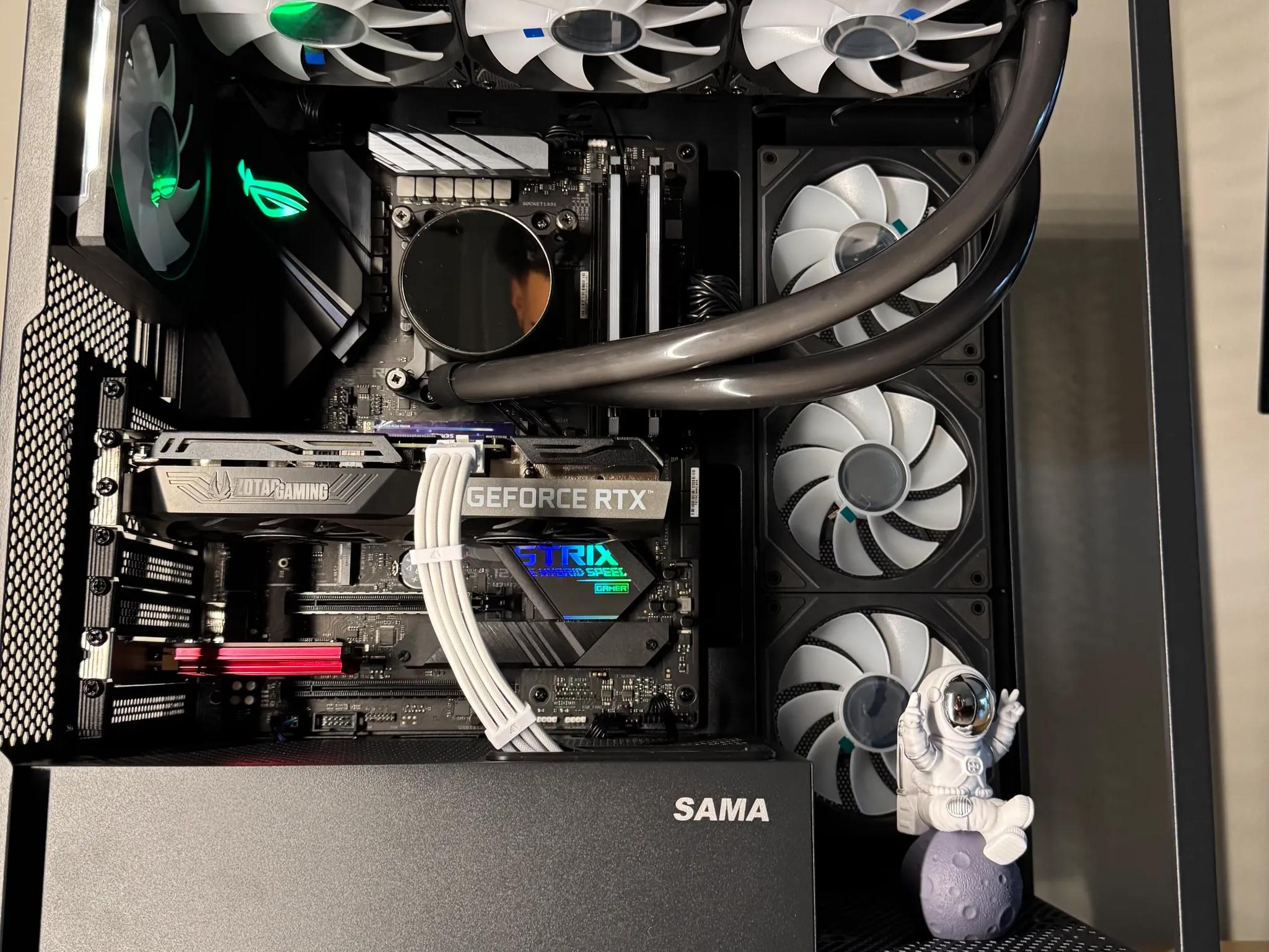 🖤BLACKOUT🖤 Zotac RTX 3060 TI|Ryzen 7 5700X3D|32GB RAM|1TB M.2||WIFI|ARGB Fans + Cooler|