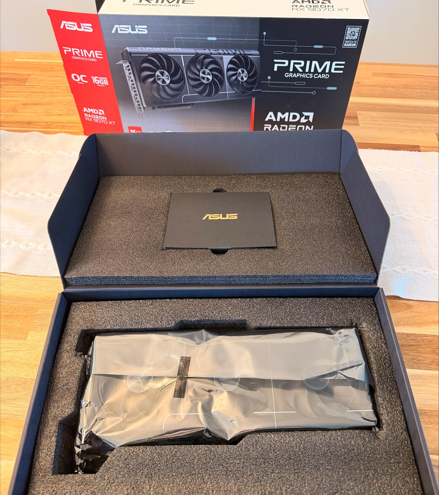 AMD Radeon ASUS Prime RX 9070XT 16GB OC, Brand New