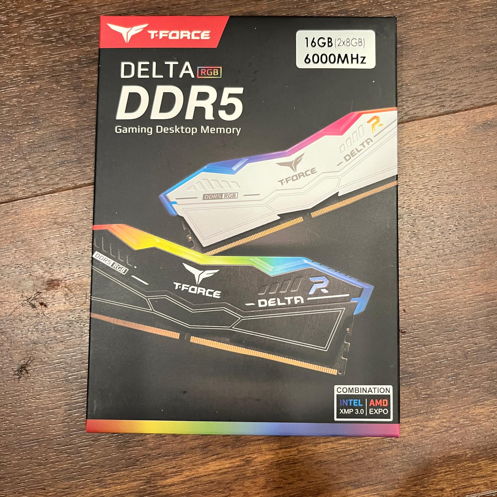 DDR5 6000 16GB T-FORCE DELTA - New in box - Black