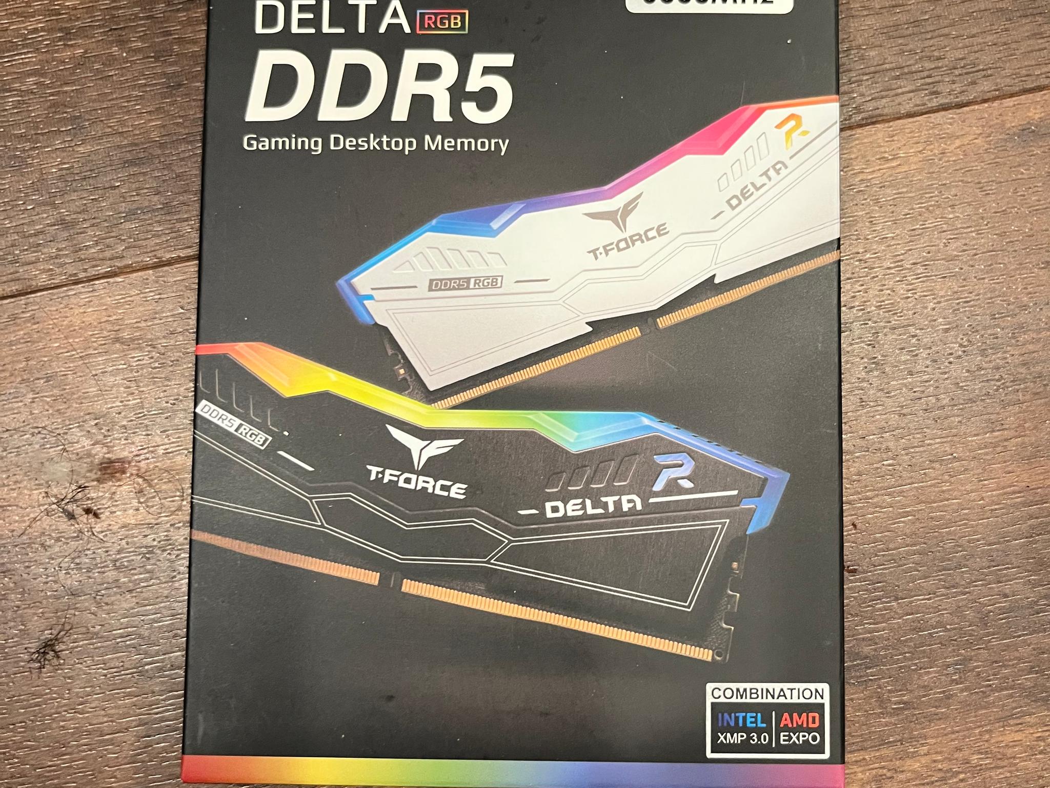 DDR5 6000 16GB T-FORCE DELTA - New in box - Black