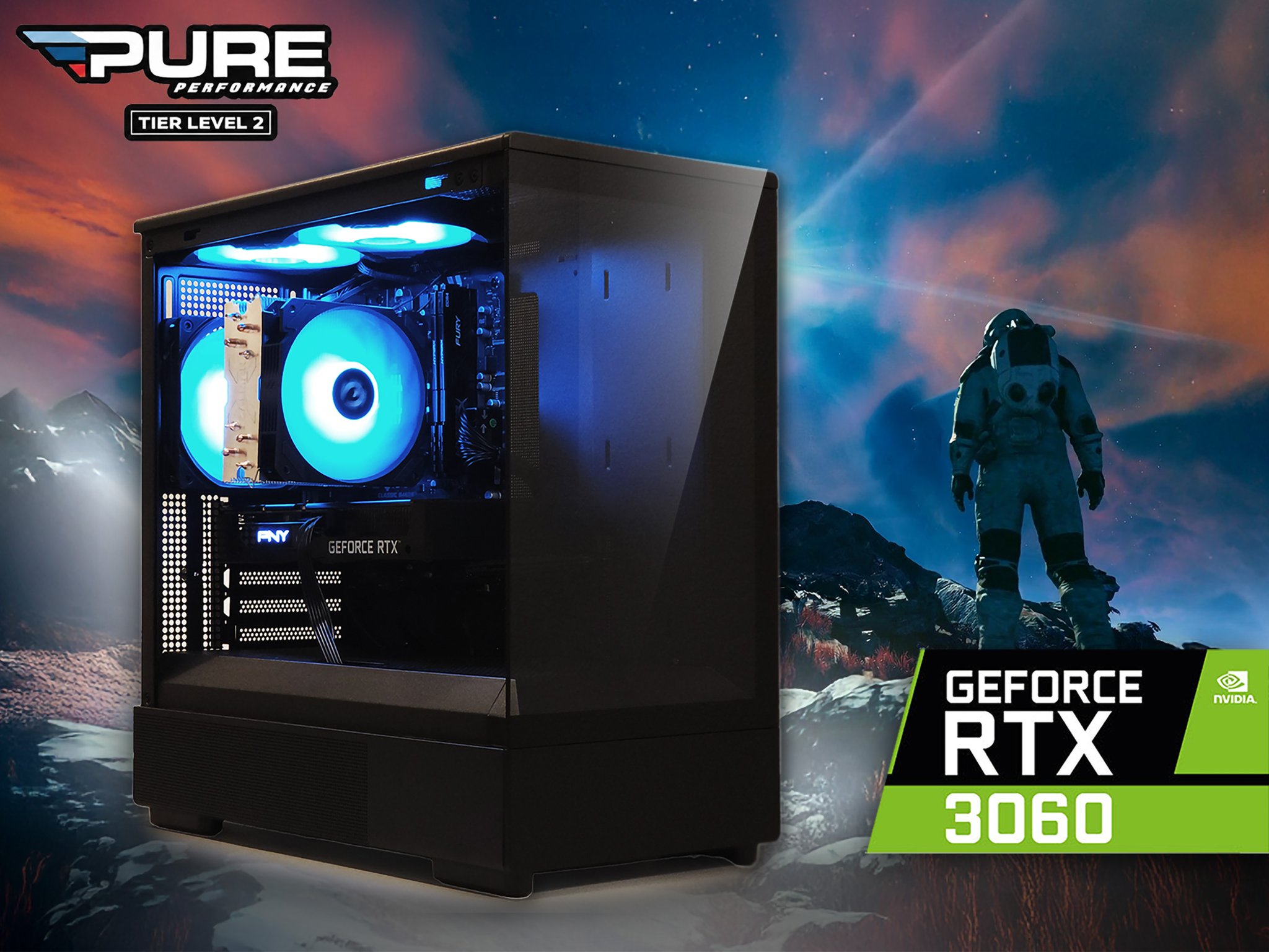 🛸 Gaming PC | GeForce RTX 3060, Ryzen 5 5500, 16GB RAM, 1TB NVME M.2 SSD, WIFI, Win 11 Pro