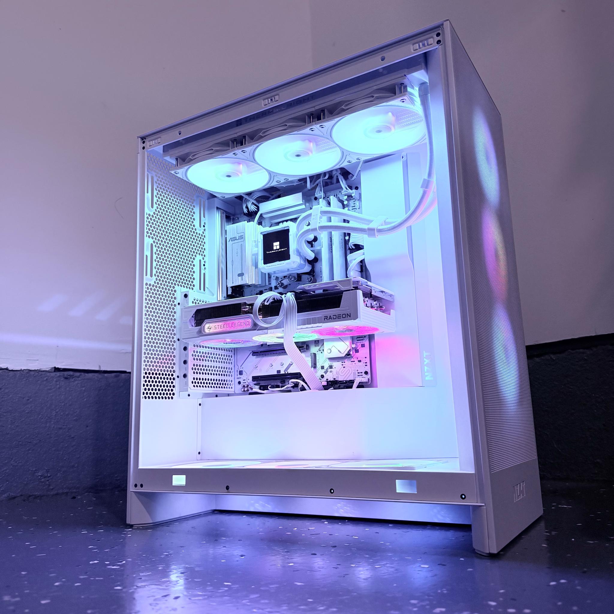 ⚪️"Polar Prism"❄️| 4K Gaming | Ryzen 7 9800X3D | RX 9070XT | 32GB 6400 mt/s DDR5 | 3TB Storage