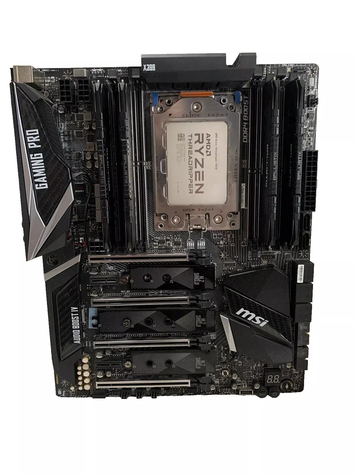 AMD ryzen threadripper 1950x, MSI X399 GAMING PRO CARBON AC, Corsair 240mm AIO