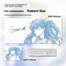 Style 1 – EVA Asuka & Rei Ayanami Abstract Line Gaming Mouse Pad