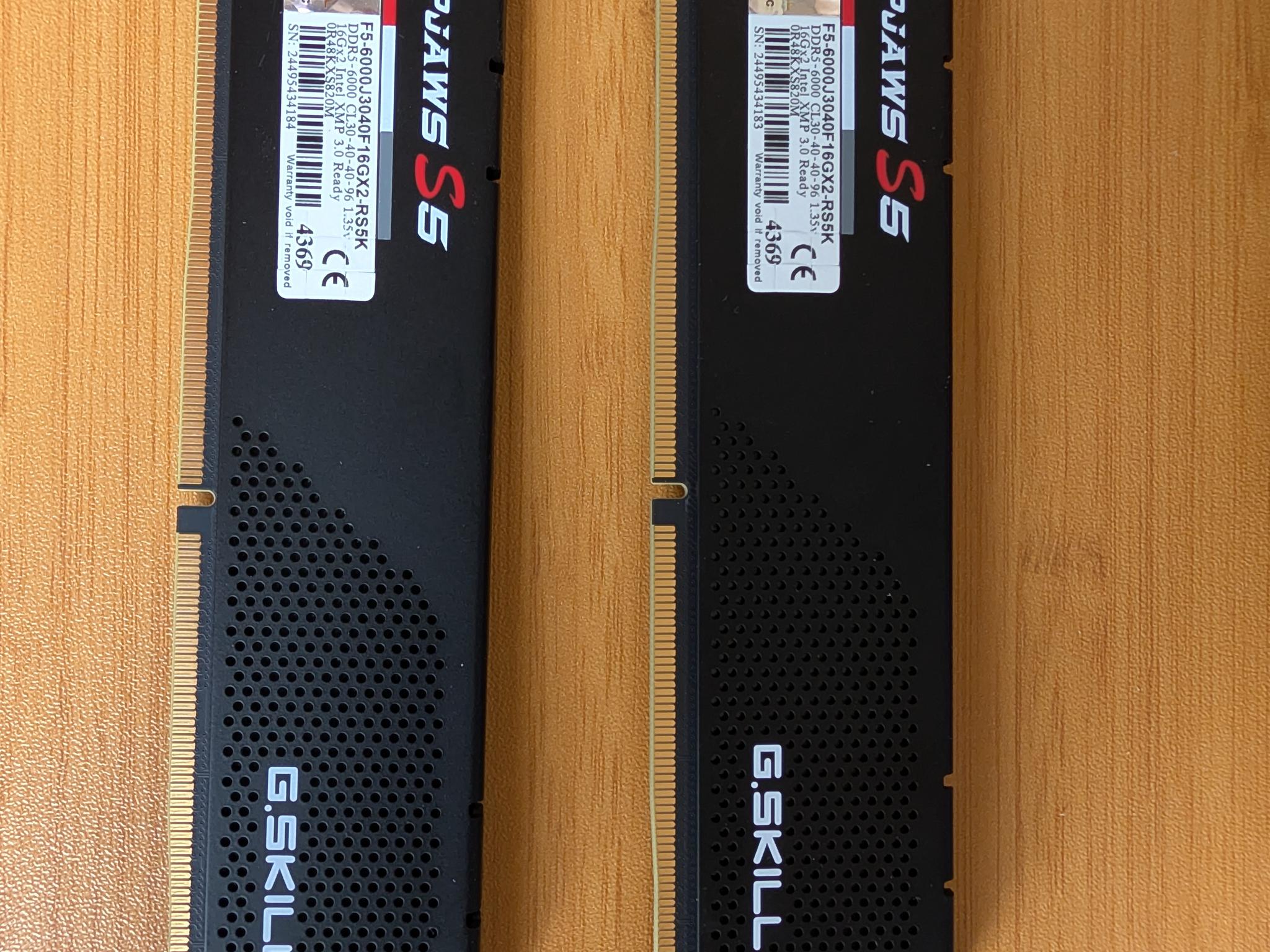 G.SKILL Ripjaws S5 32GB (2x16GB) DDR5-6000 CL30 | Hynix IC | Tested & Fully Functional