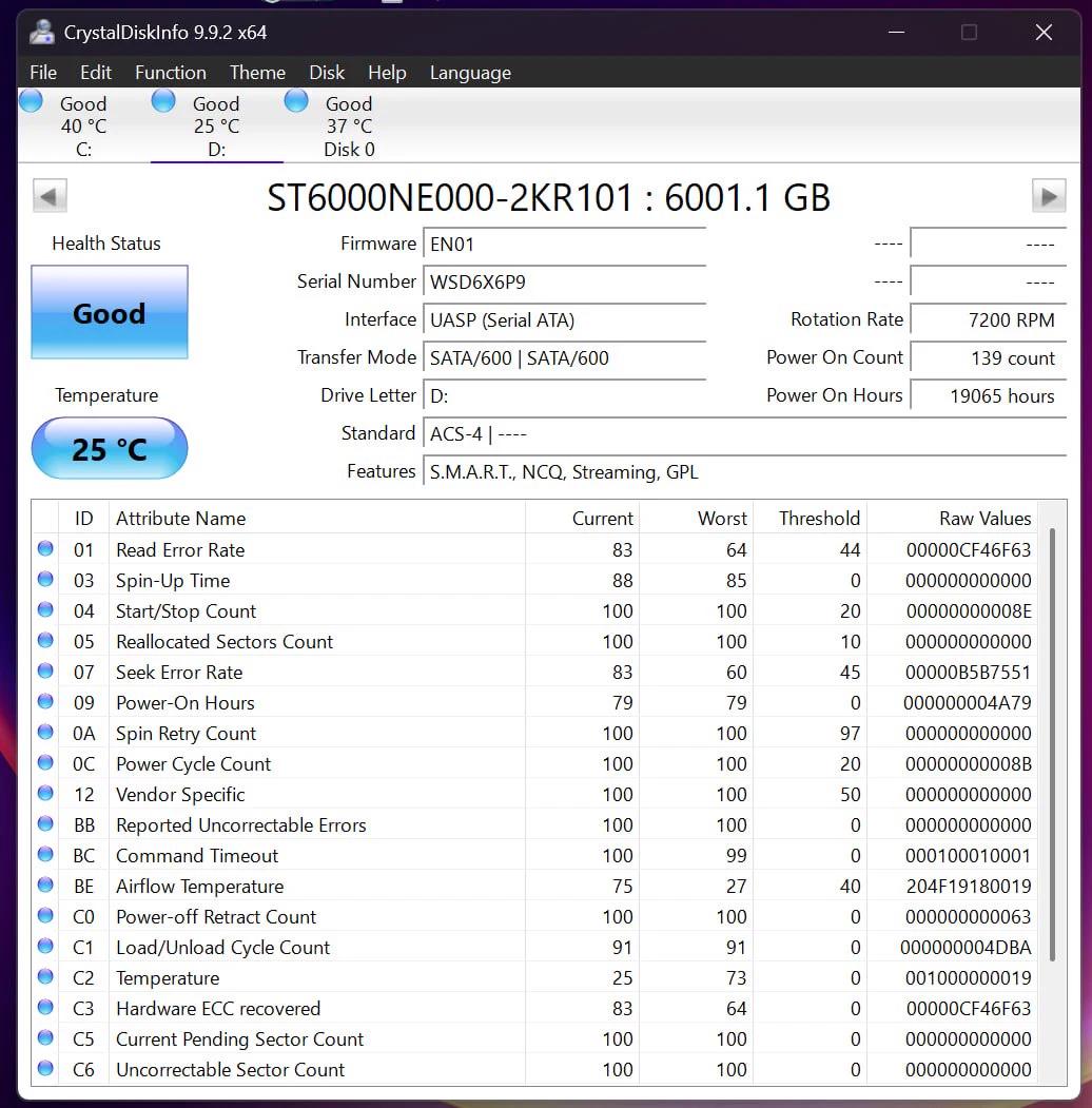 Seagate IronWolf NAS 6TB HDDs - SMART Good