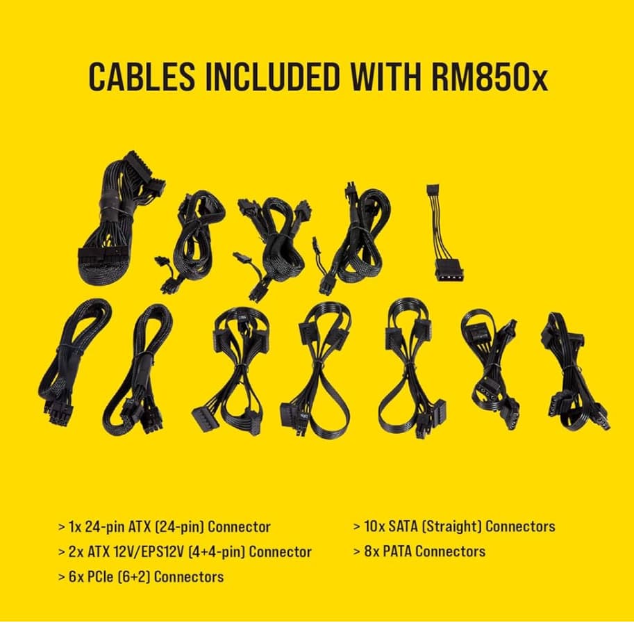 RM850X fully modular PSU