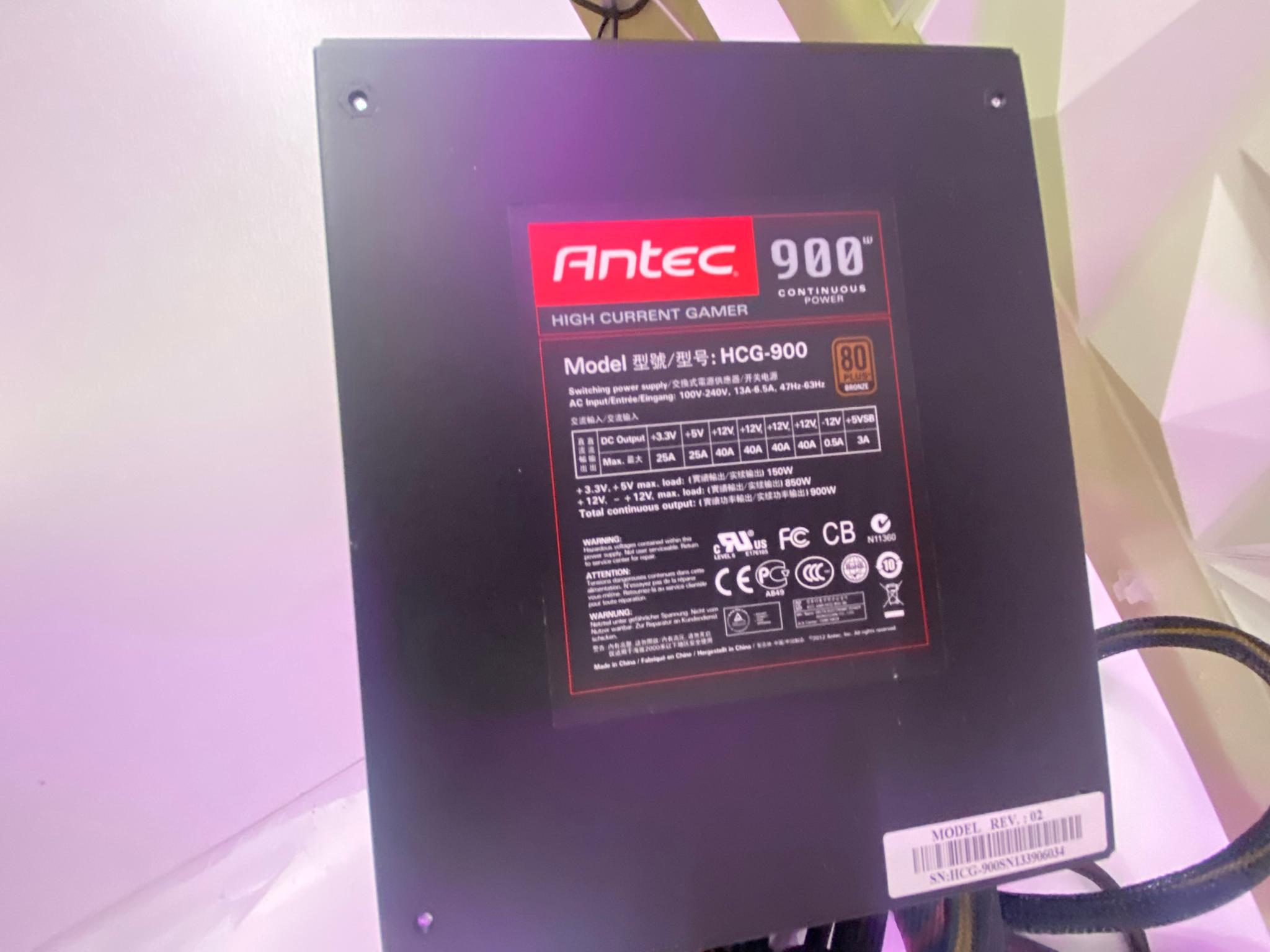Antec 900W 80+ Bronze ATX Power Supply – Good Condition