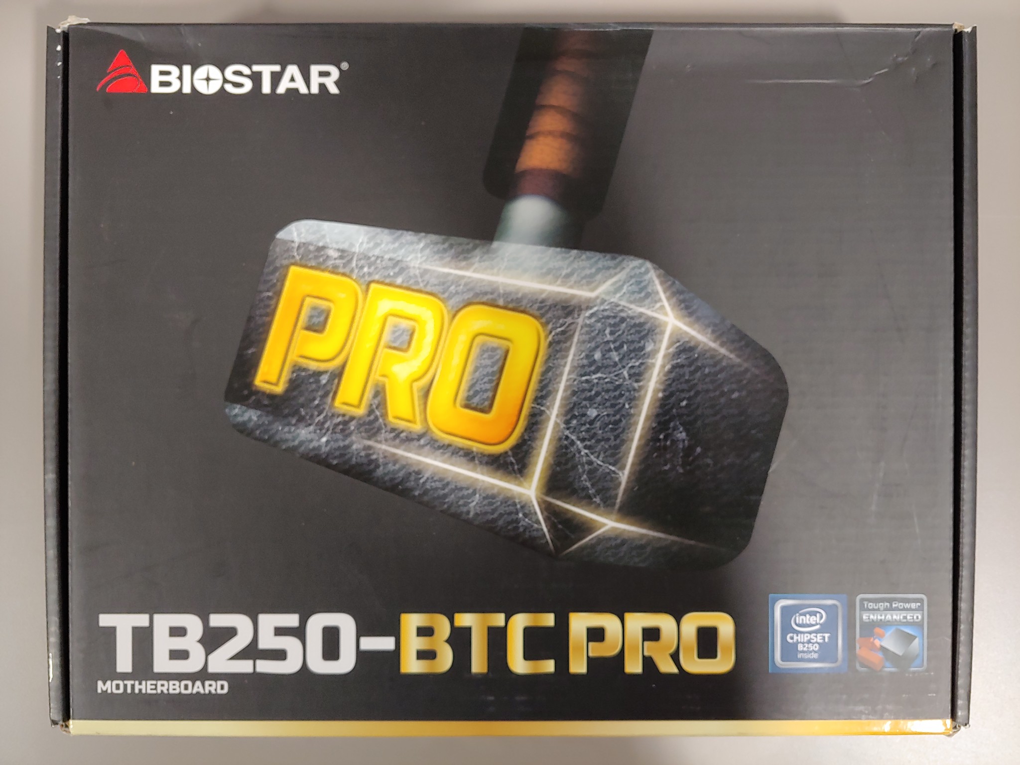 BIOSTAR TB250-BTC PRO Mining Motherboard + CPU – FOR PARTS / NOT WORKING