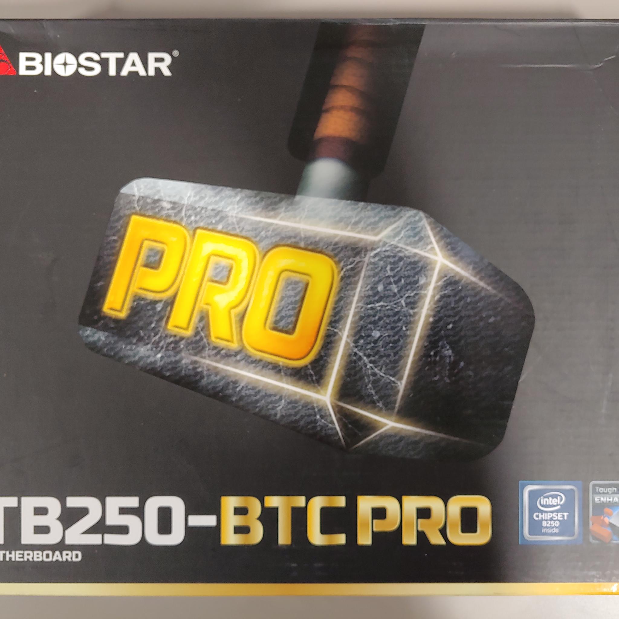BIOSTAR TB250-BTC PRO Mining Motherboard + CPU – FOR PARTS / NOT WORKING