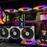 Ryzen9 9950x3d RTX5080 32gb ddr5 Custom Water Loop Corsair Components 360mm rad, pump/res combo argb