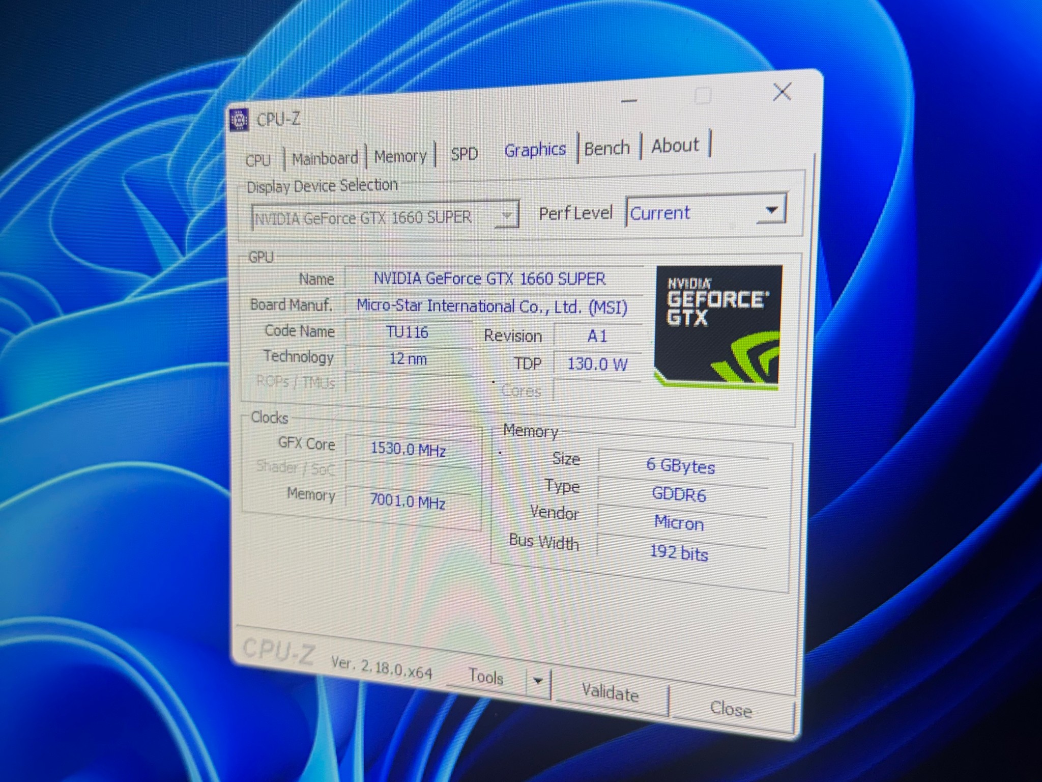 MSI GAMING X GeForce GTX 1660 SUPER