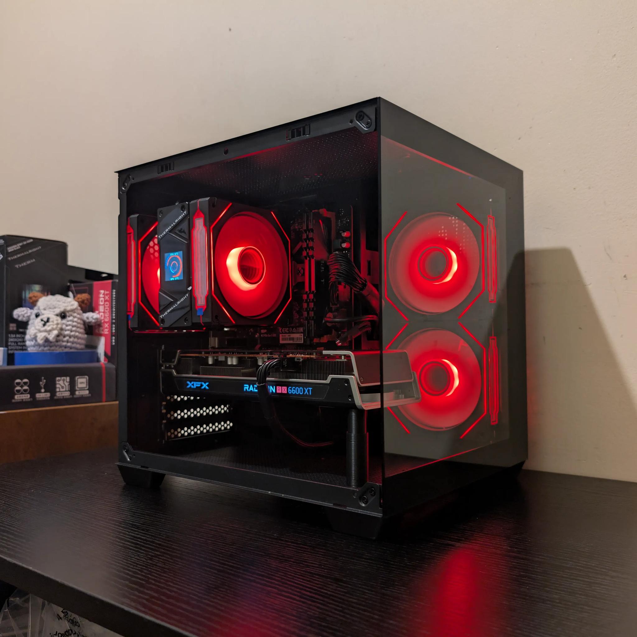 🐦‍⬛ Black RGB Gaming PC | RX 6600XT | Ryzen 5 3600 | 1TB SSD | 16GB RAM | WiFi & Bluetooth 🐦‍⬛