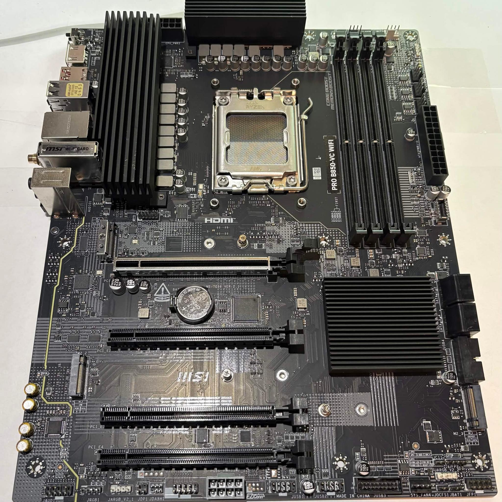 MSI PRO B850-VC WiFi AM5 ATX Motherboard | DDR5 | WiFi 7 | PCIe 5.0 | Ryzen 7000/8000/9000