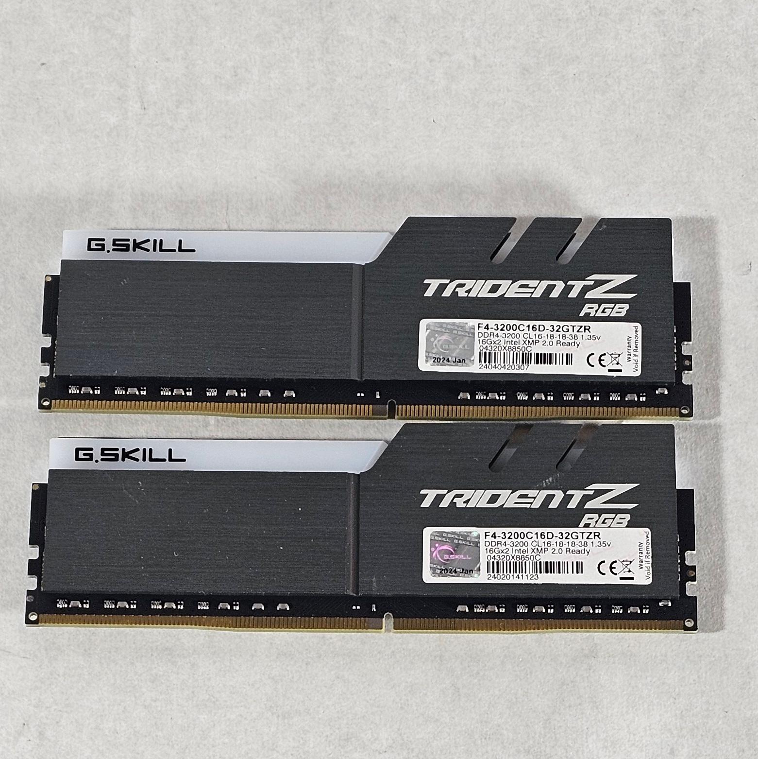 32GB DDR4 (2x16GB) 486 CL16 3200MT/s G.Skill Trident Z