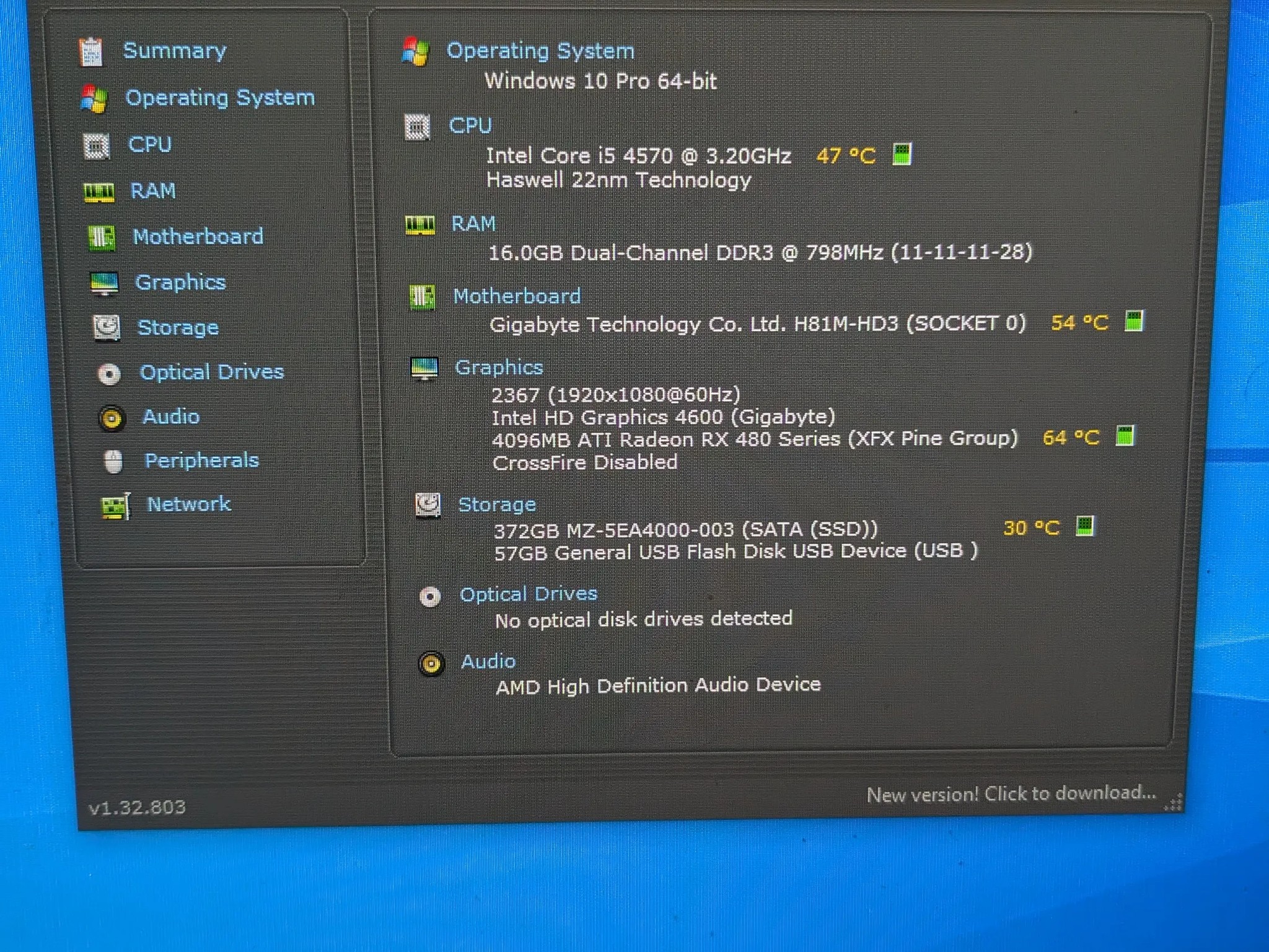 Subtle Gamer ~ i5-4570, 16GB RAM, RX 480 4GB, 400GB SSD, WiFi, RGB, Win10