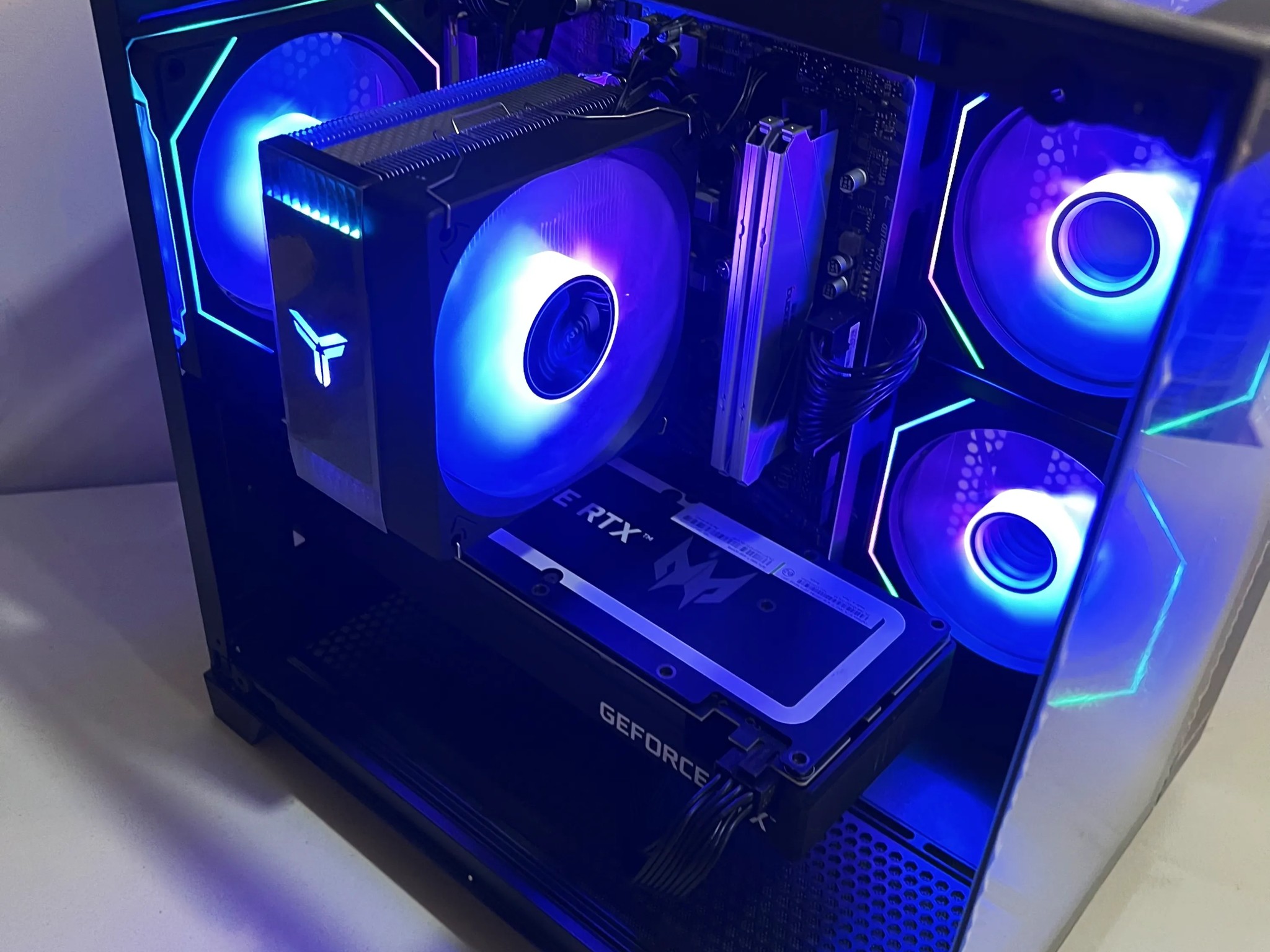 🔥For Sale🔥 RTX 3060Ti 8G|R5-5600|1TB M.2|16GB RAM|ARGB Fans|WIFI||DepxTech Pre-Built PC