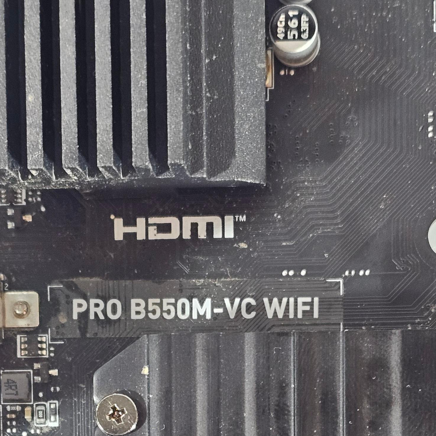 FOR PARTS ONLY: MSI B550M PRO B550M-VC WIFI AMD AM4 DDR4 mATX Motherboard