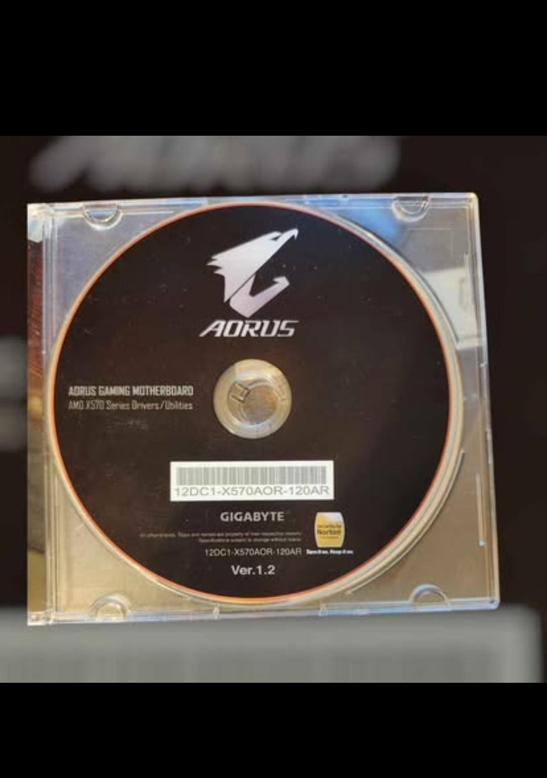 Aorus gaming motherboard AMD X570 series Drivers/utilities install CD