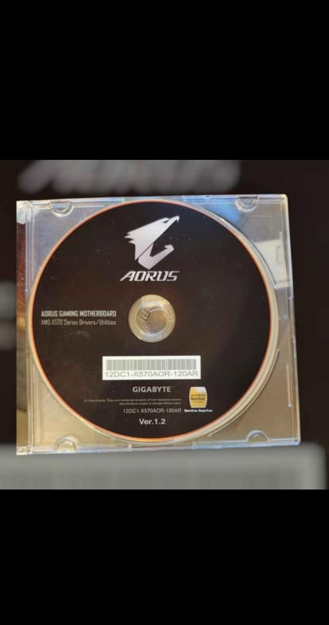 Aorus gaming motherboard AMD X570 series Drivers/utilities install CD