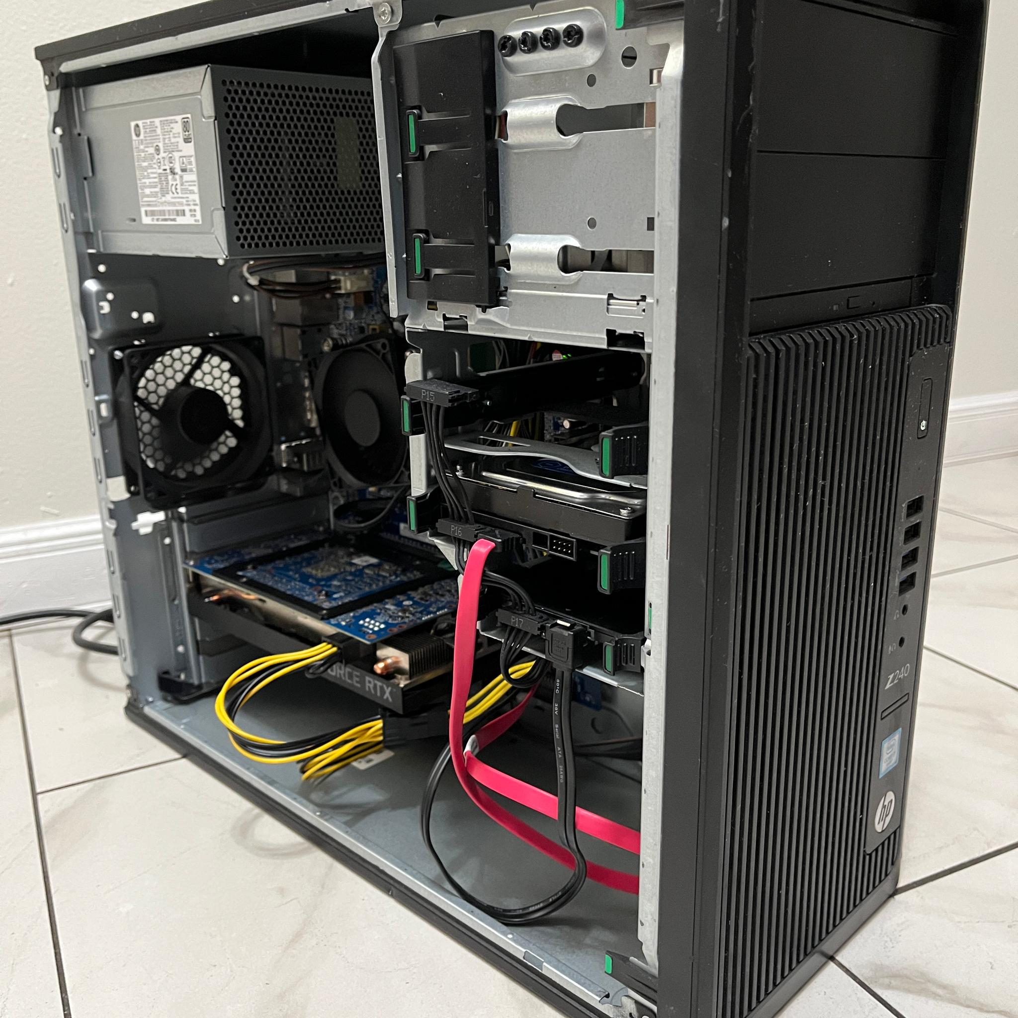 NVIDIA RTX 2070, Intel i7-6700, 16GB RAM, 750GB Storage - HP Z240 Gaming PC w/Wi-Fi & BT