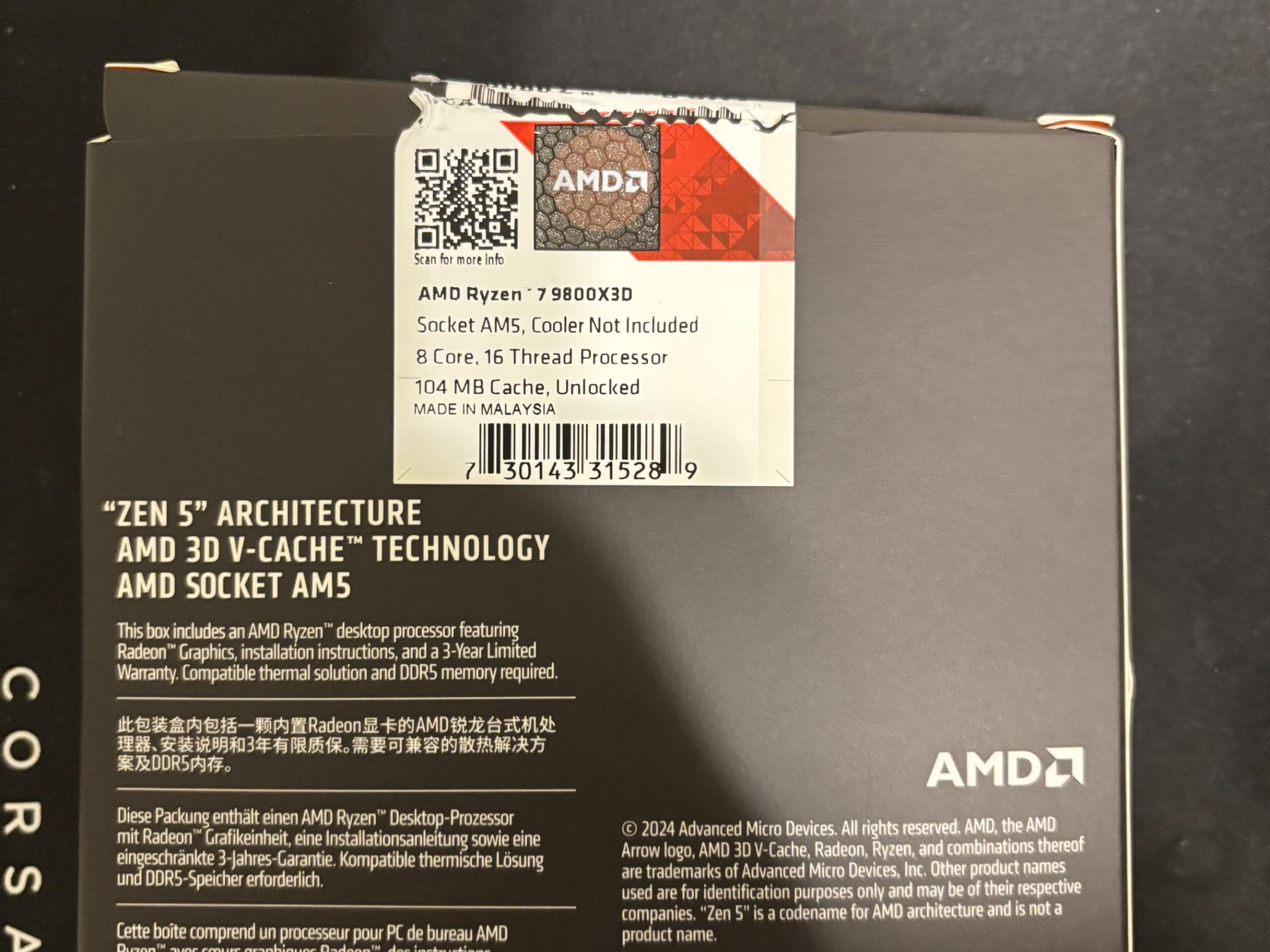 Ryzen 7 9800x 3d