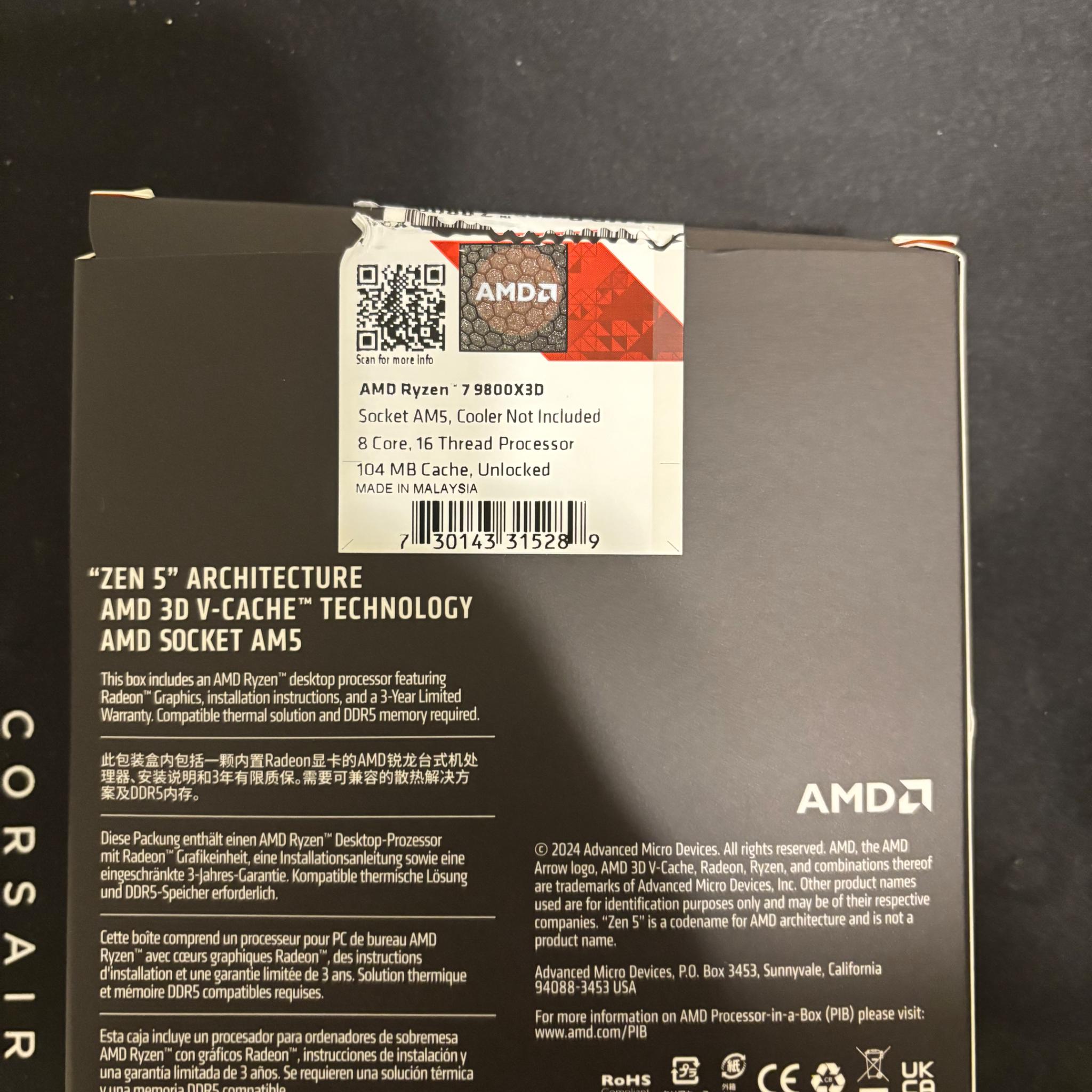 Ryzen 7 9800x 3d