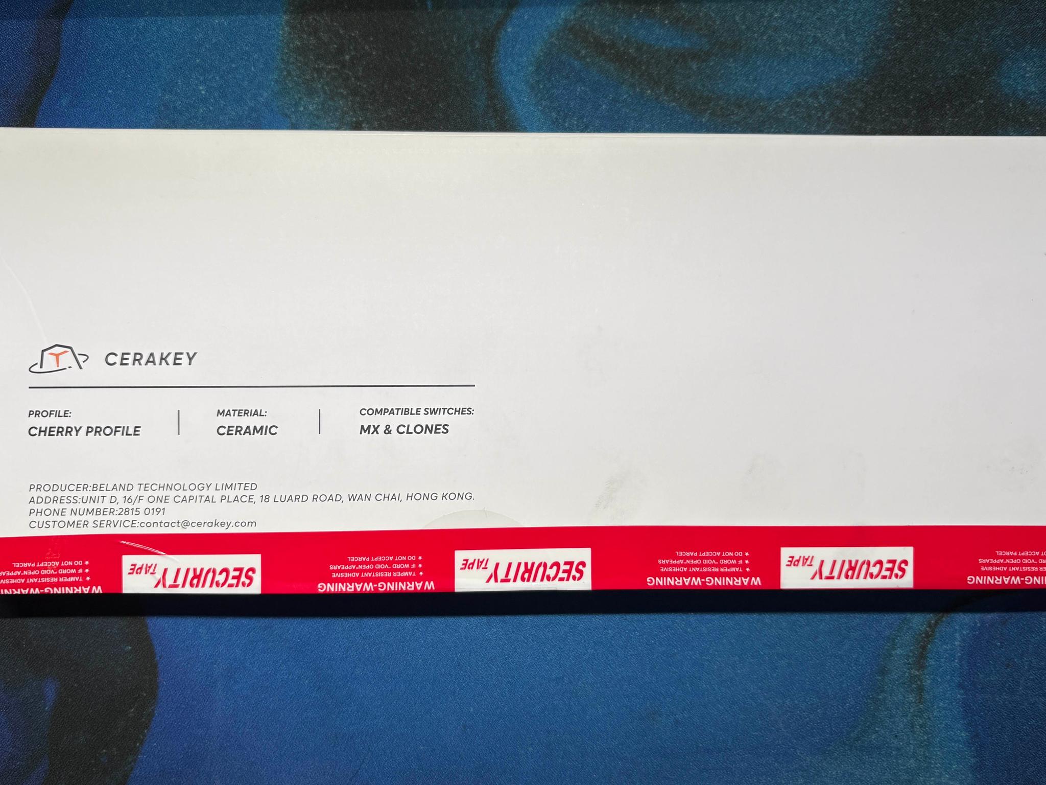 Cerakey Ceramic "Indigo Blue" V2 Keycaps w/ Legends + Dragon Novelty/Tactile F&J