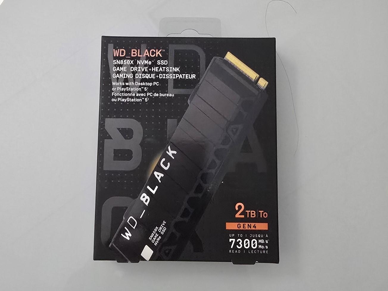2TB WD Black SN850X NVMe 2TB SSD w/Heatsink for PS5 or PC