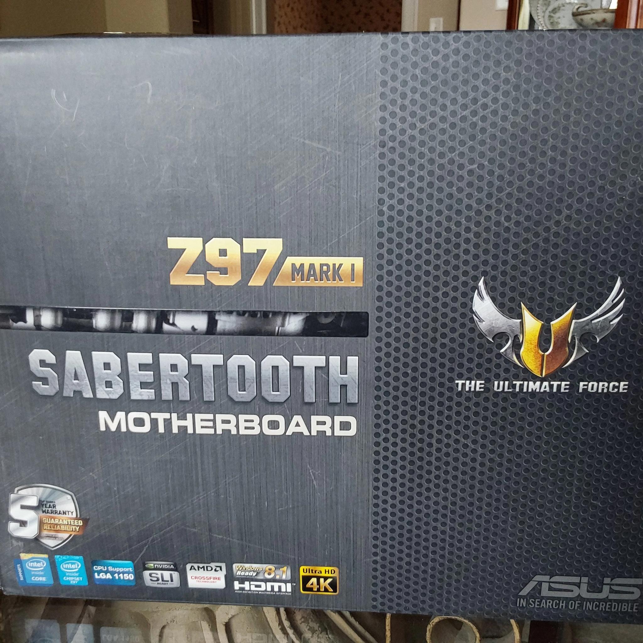 ASUS INTEL Z97 SABERTOOTH LGA1150 DDR3 ATX MOTHERBOARD (COMPLETE!)