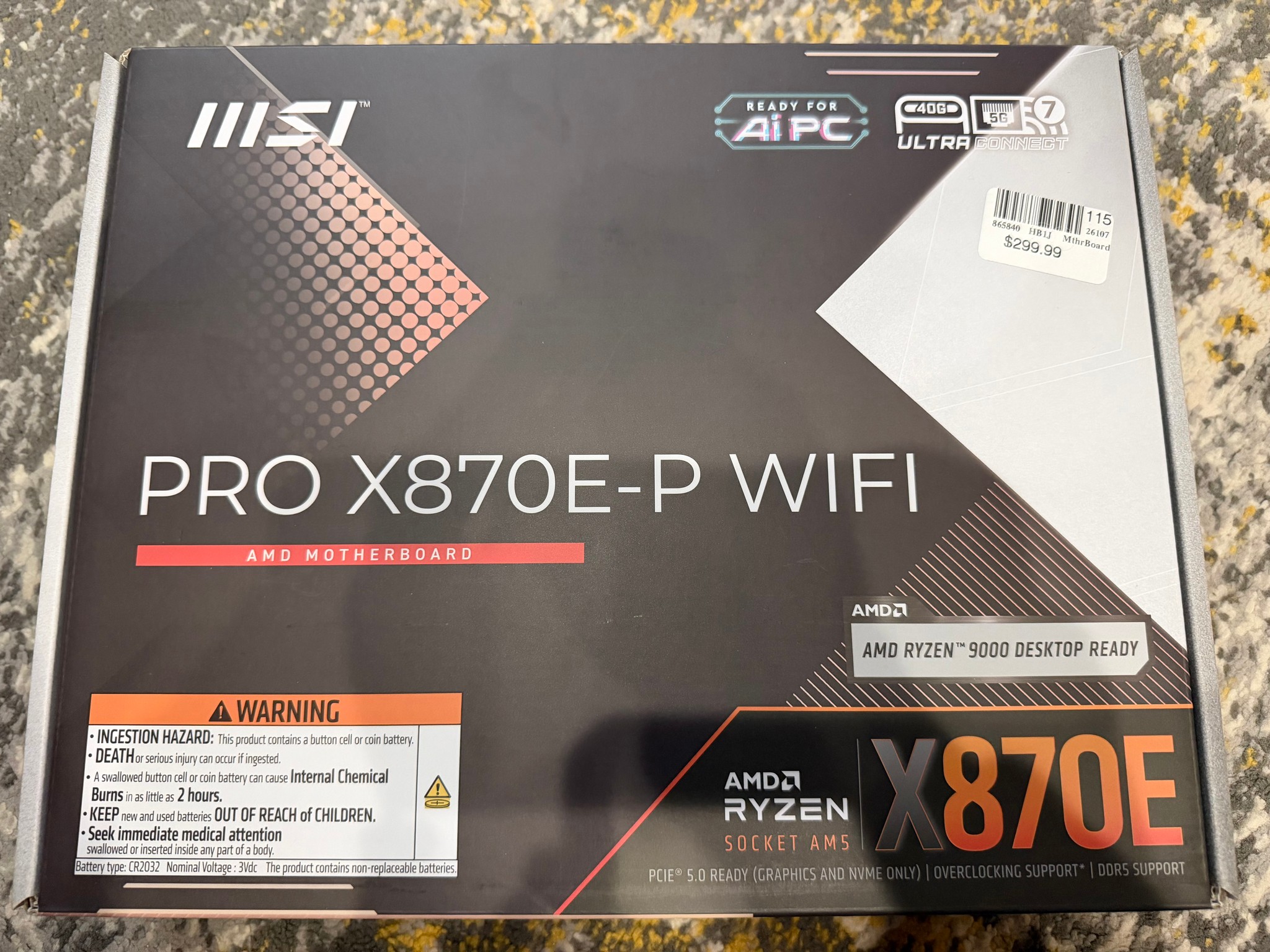 NEW MSI X870E-P PRO WIFI AMD AM5 ATX Motherboard