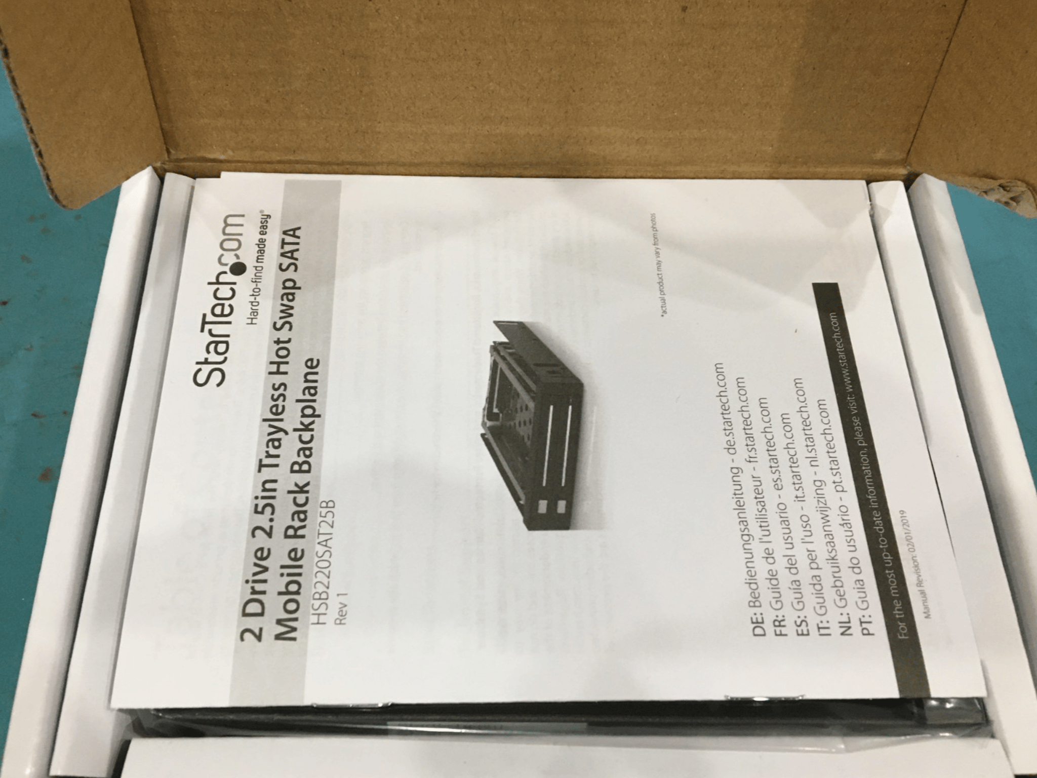 StarTech HSB220SAT25B 2-Bay 2.5in SATA Trayless Hot Swap Backplane
