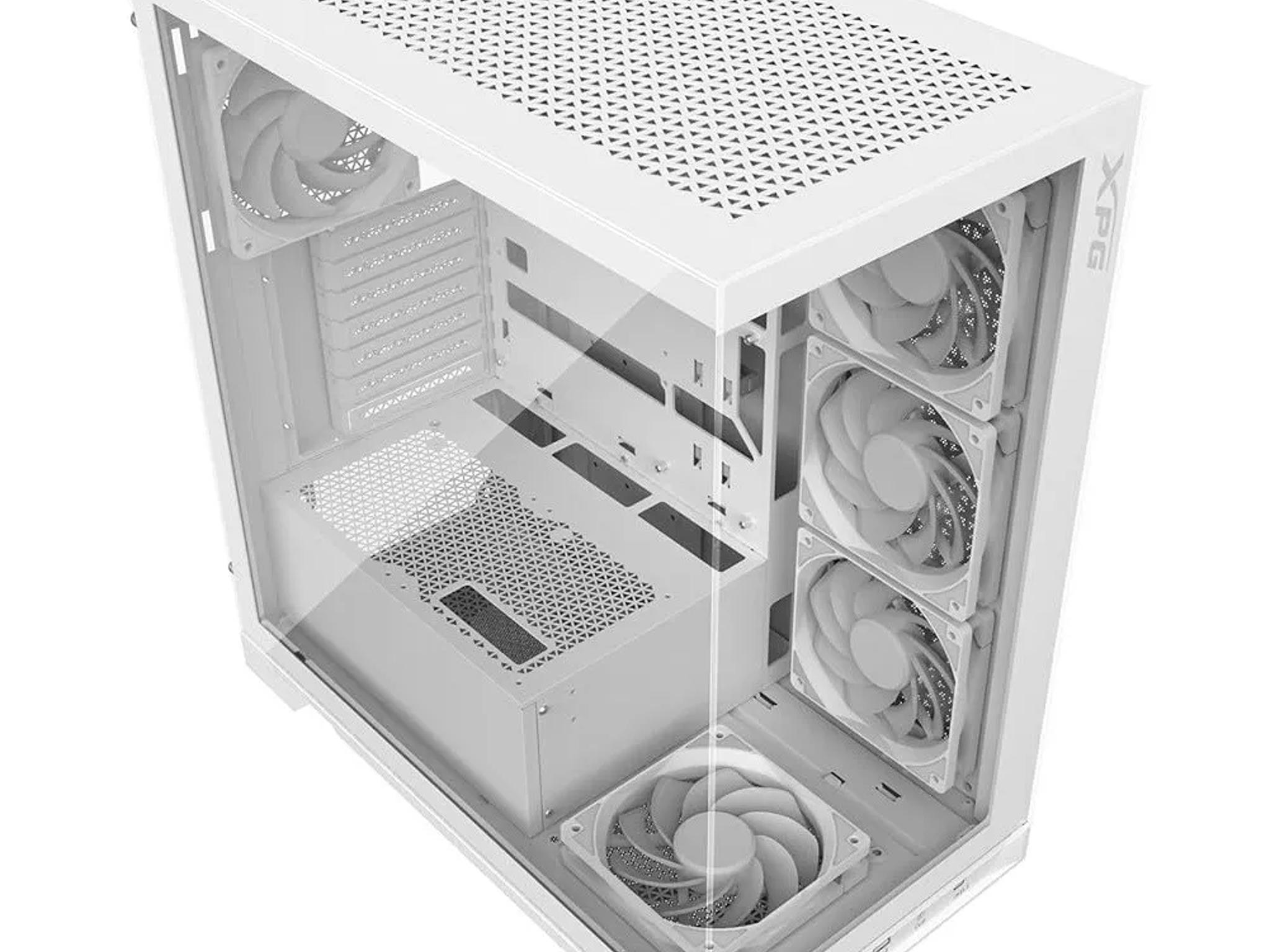 XPG Invader X Mid-Tower Gaming Case With 5 ARGB Fans White
