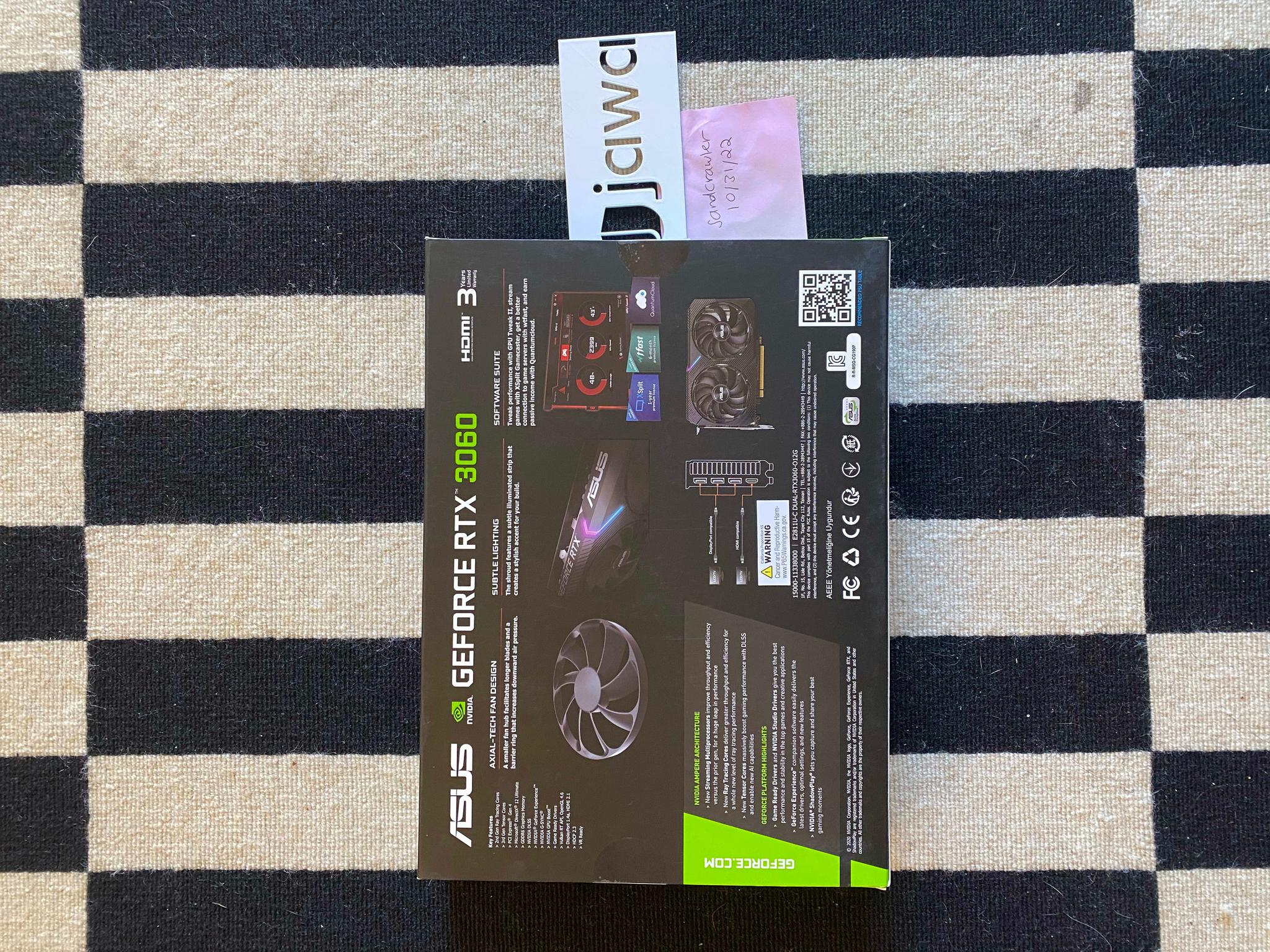 ASUS NVIDIA GeForce RTX 3060 12GB GDDR6 Graphic Card ( DUAL-RTX3060-O12G-V2)