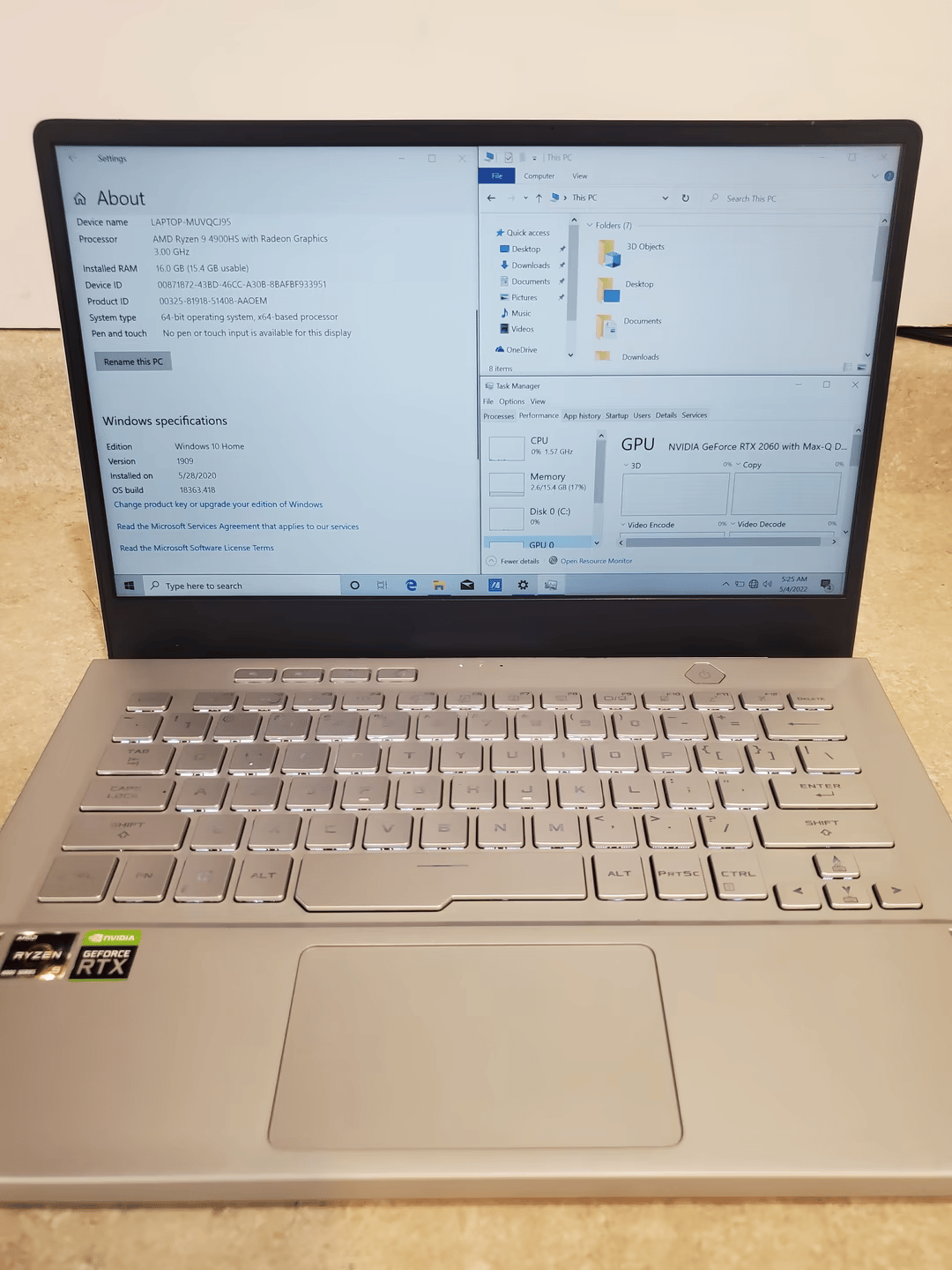 Asus Rog Zephyrus Ryzen 9 Gaming Laptop
