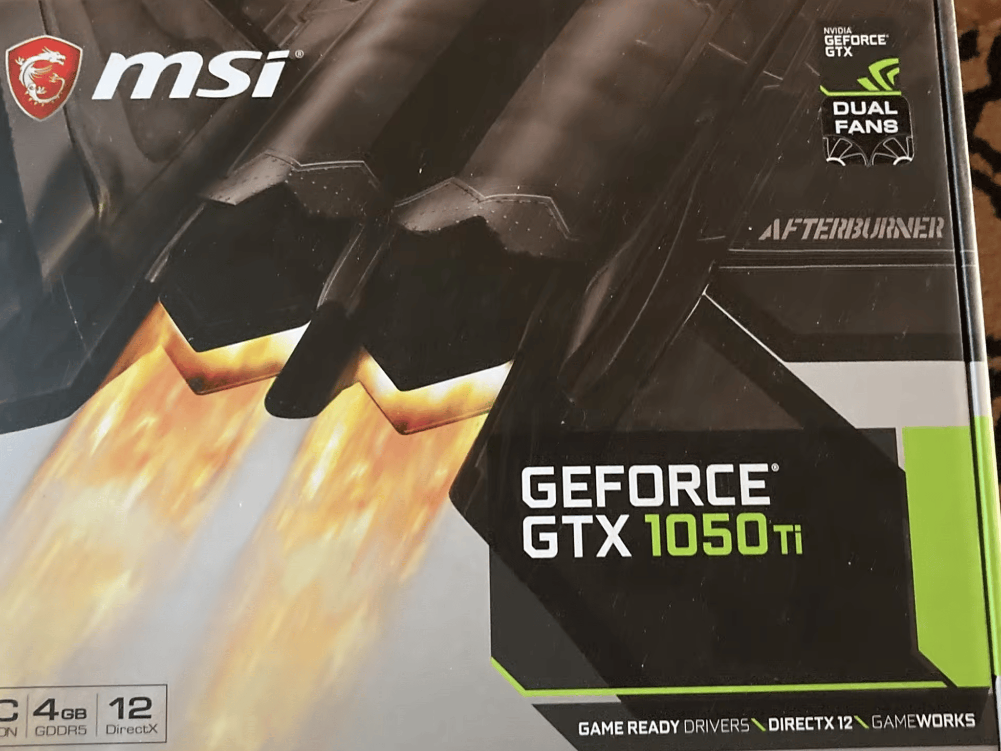 MSI Geforce GTX 1050Ti 4GB GDDR5 GPU