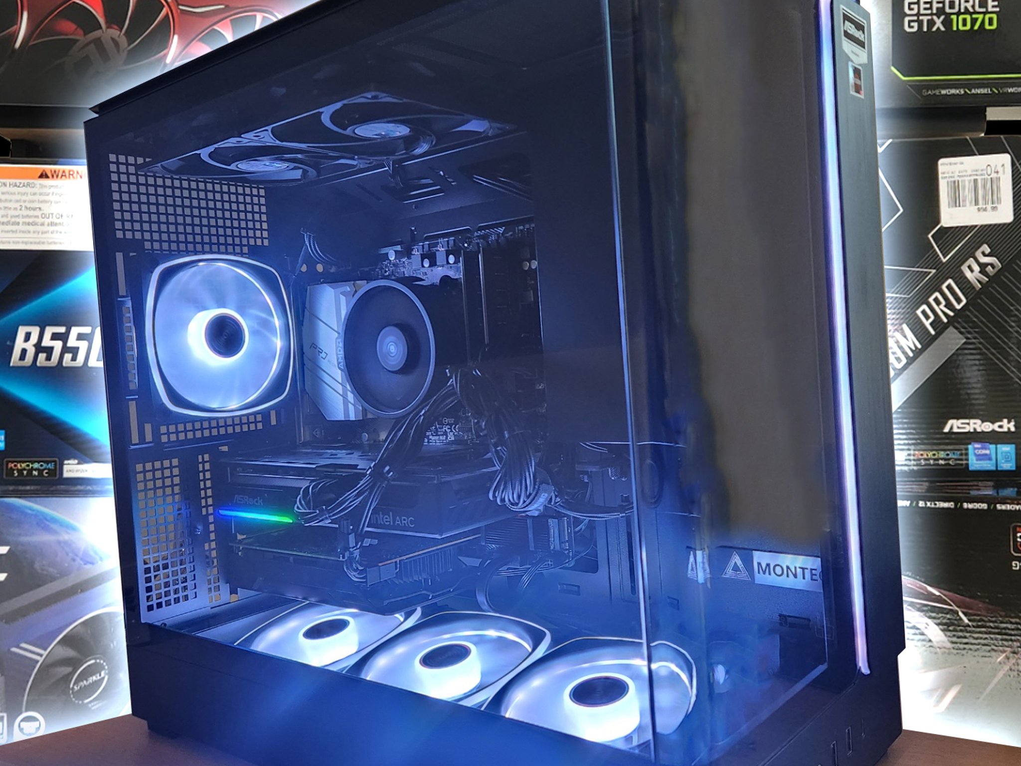 Ryzen 5 3600, Intel Asrock Challenger b570, 32Gb ram, 1Tb nvme ssd