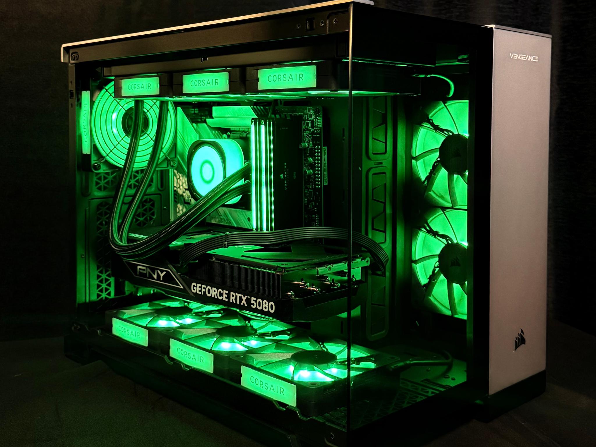 ⚫️💎Corsair vengeance 4K RTX 5080 ⚫️💎 i9-14900KF⚫️💎 W11 pro ⚫️💎 32gb Ram ⚫️💎2Tb storage