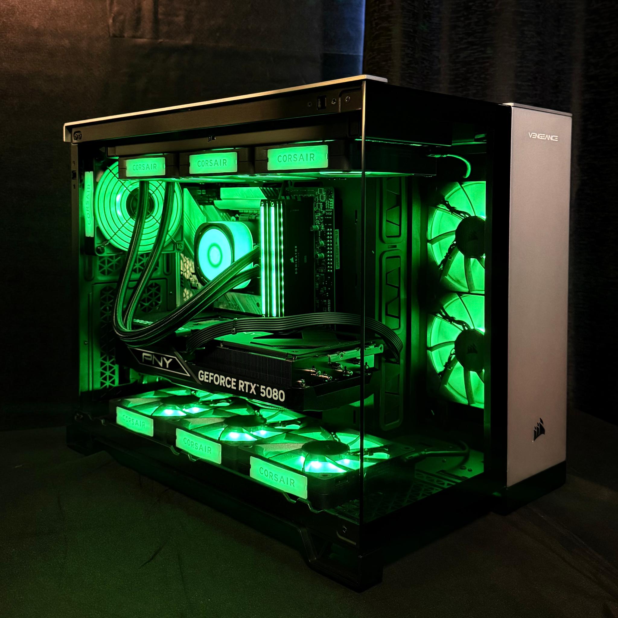 ⚫️💎Corsair vengeance 4K RTX 5080 ⚫️💎 i9-14900KF⚫️💎 W11 pro ⚫️💎 32gb Ram ⚫️💎2Tb storage