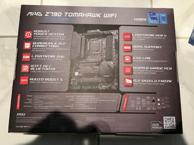 Brand New MSI Z790 MAG Tomahawk WiFi Intel LGA 1700 ATX Motherboard