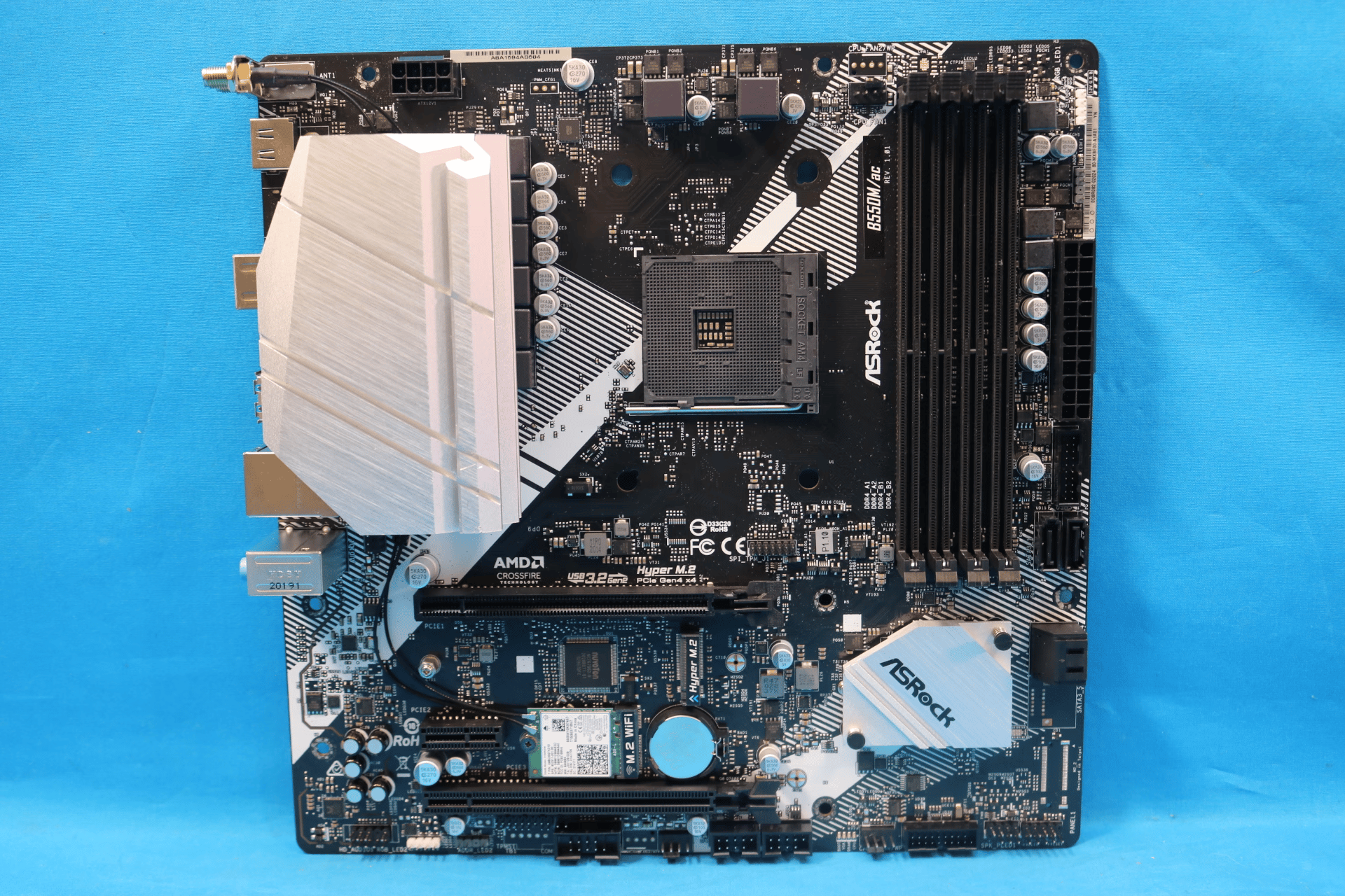 *No I/O Shield* ASRock B550M/ac AMD Socket AM4 DDR4 MicroATX Desktop Motherboard