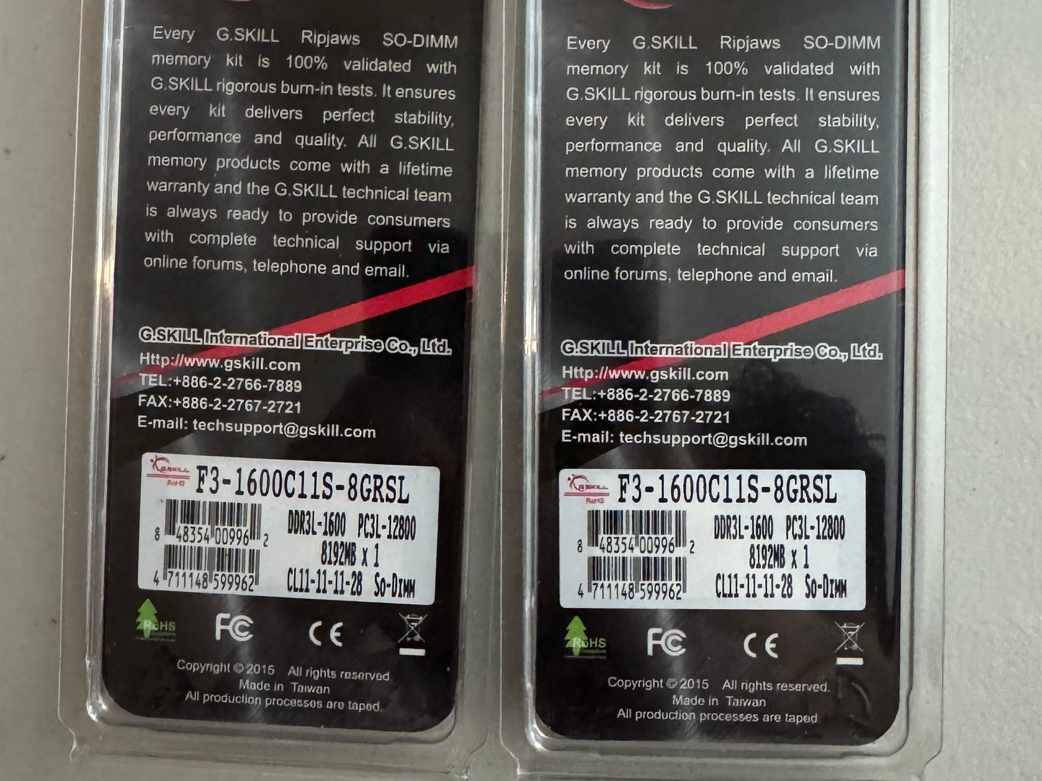 DDR3 G.Skill Laptop RAM 16GB (8x2)