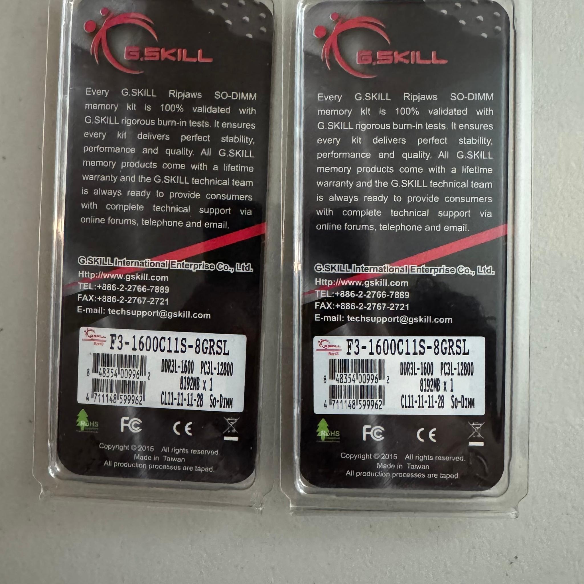 DDR3 G.Skill Laptop RAM 16GB (8x2)