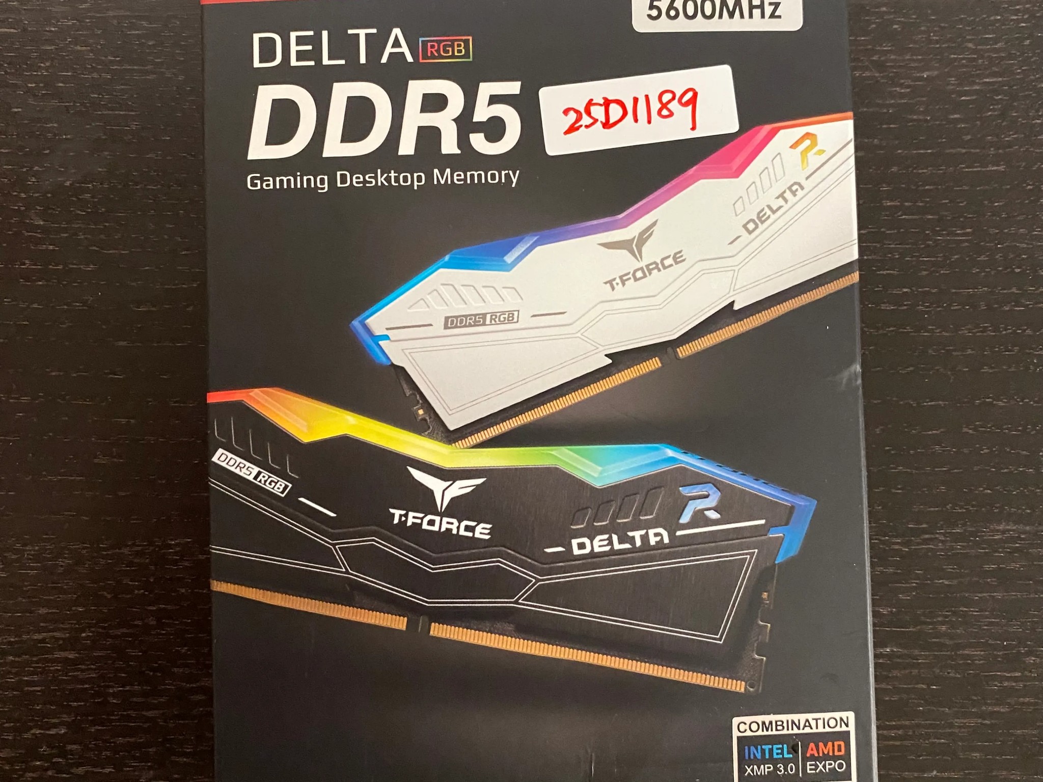 Factory Refurbished - TEAMGROUP T-Force Delta RGB DDR5 Ram 32GB (2x16GB) 5600MHz CL32