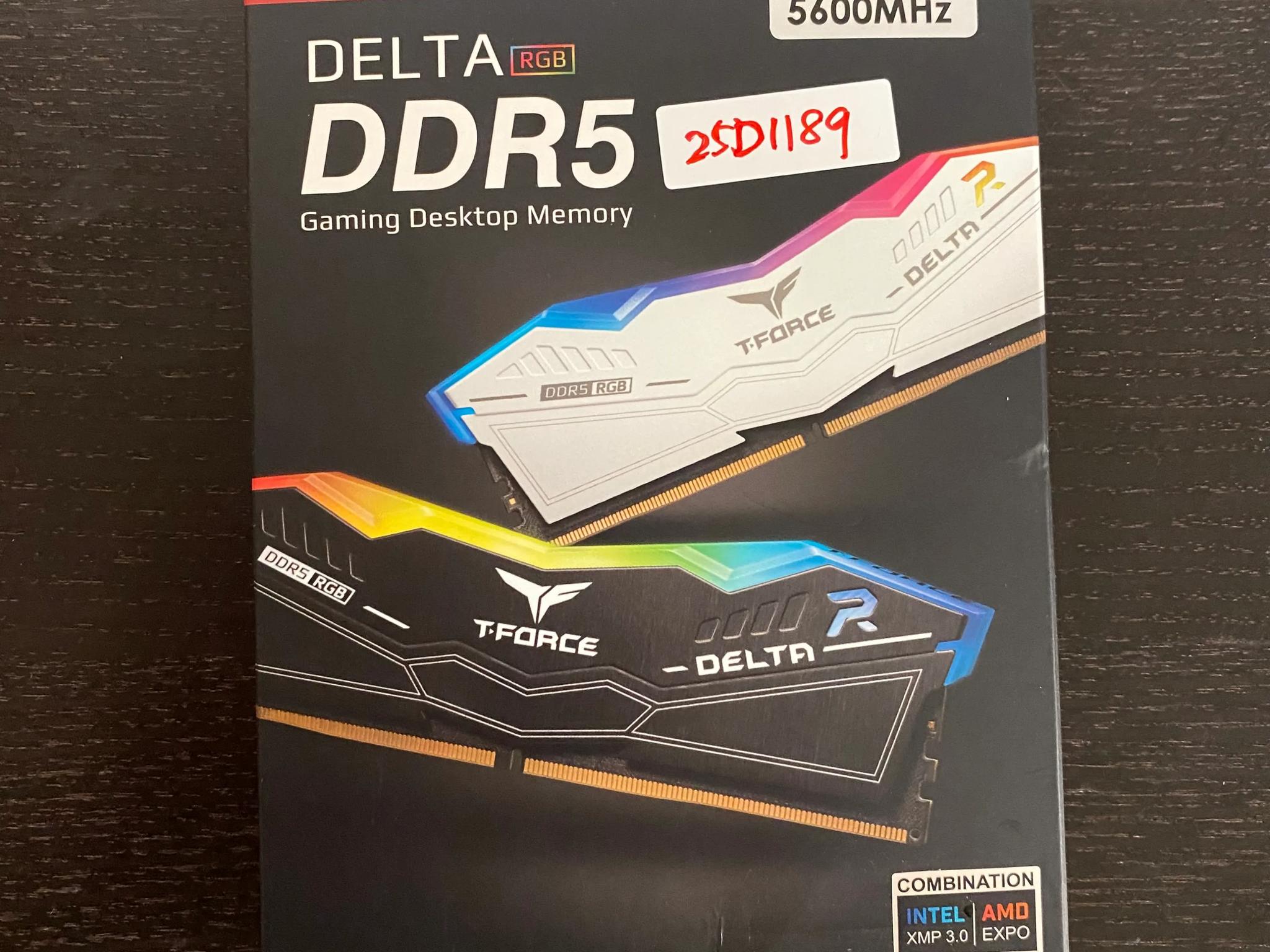 Factory Refurbished - TEAMGROUP T-Force Delta RGB DDR5 Ram 32GB (2x16GB) 5600MHz CL32