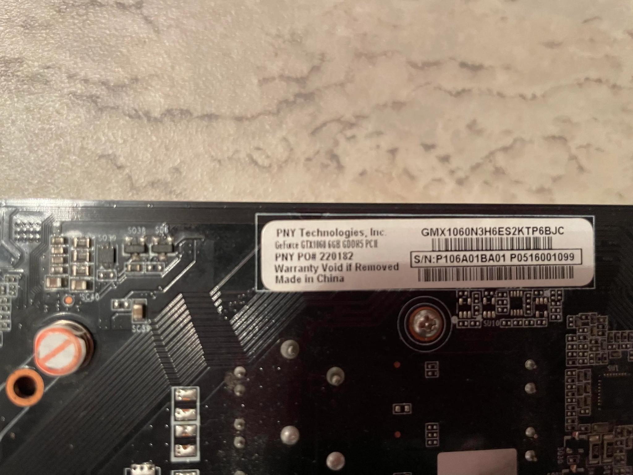 PNY GTX 1060 6GB