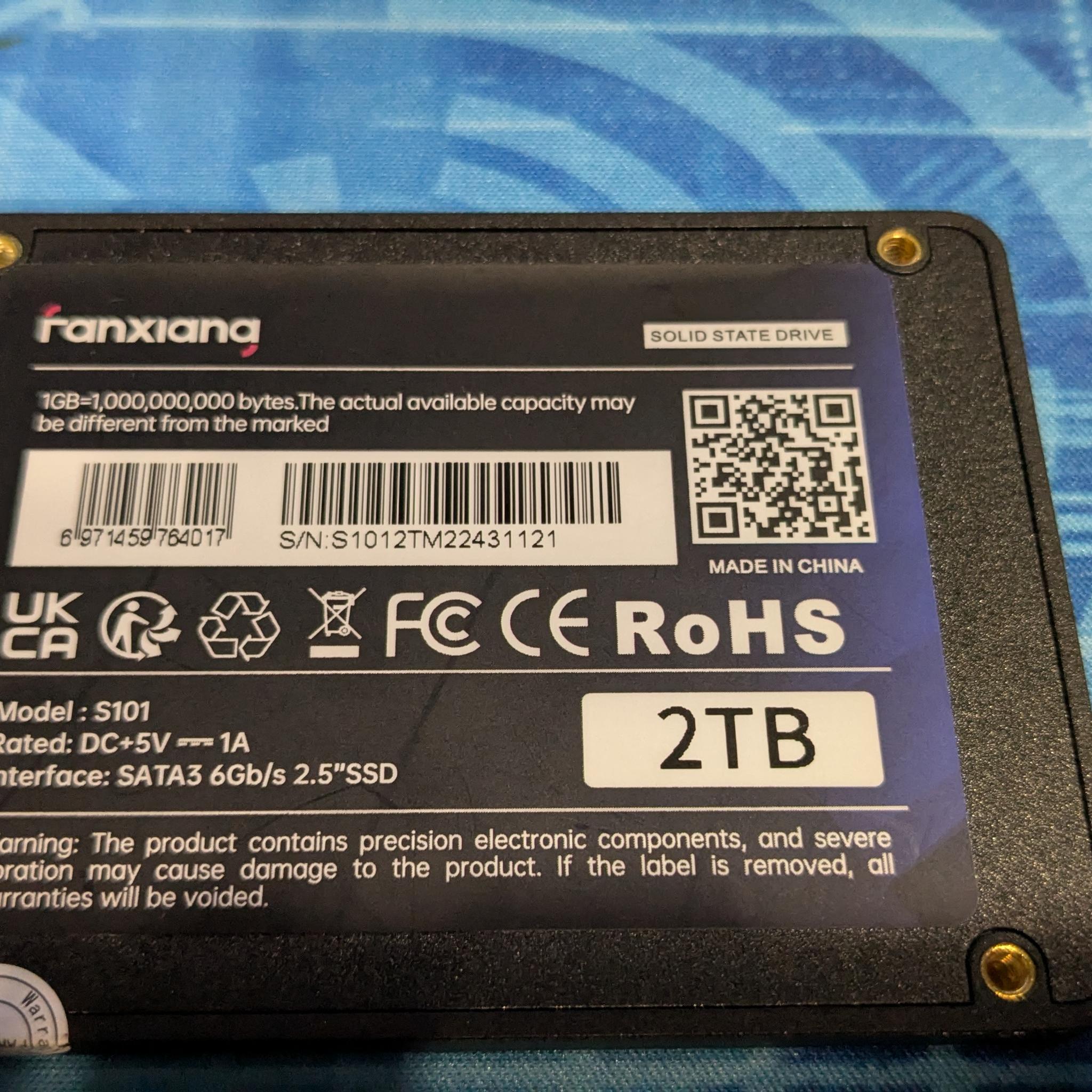 fanxiang S101 sata ssd, used