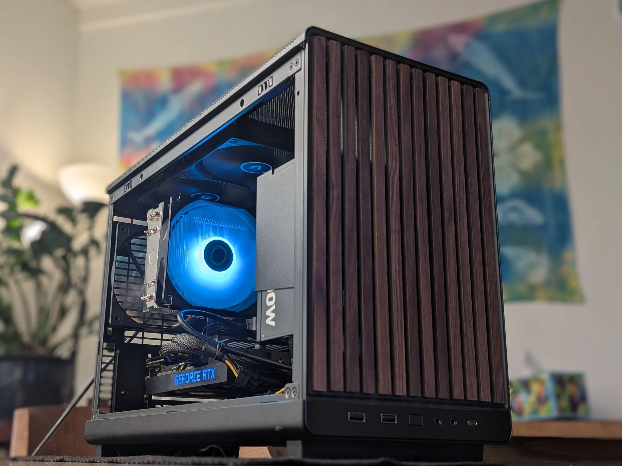 TimberTech – 3060 Ti / i5-10600KF – 16GB RAM, 1TB NVMe – Stylish Wood-Panel MicroATX